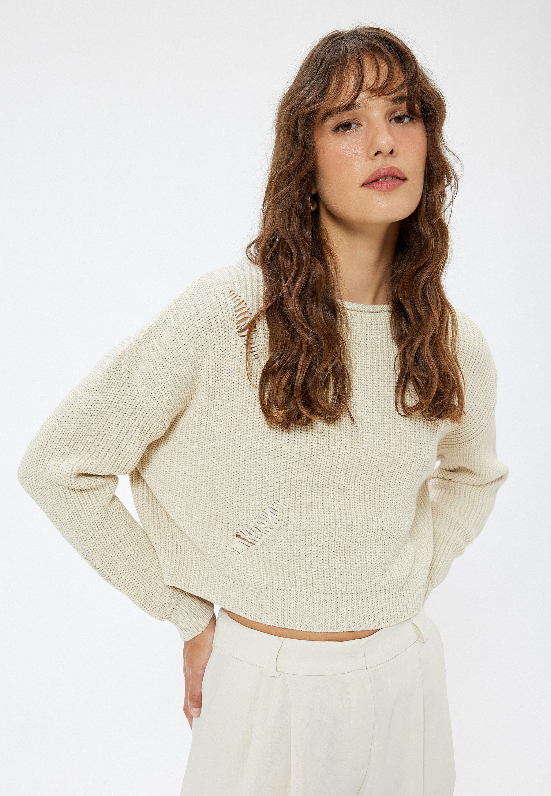 Strickpullover U-Boot-Kragen Regular