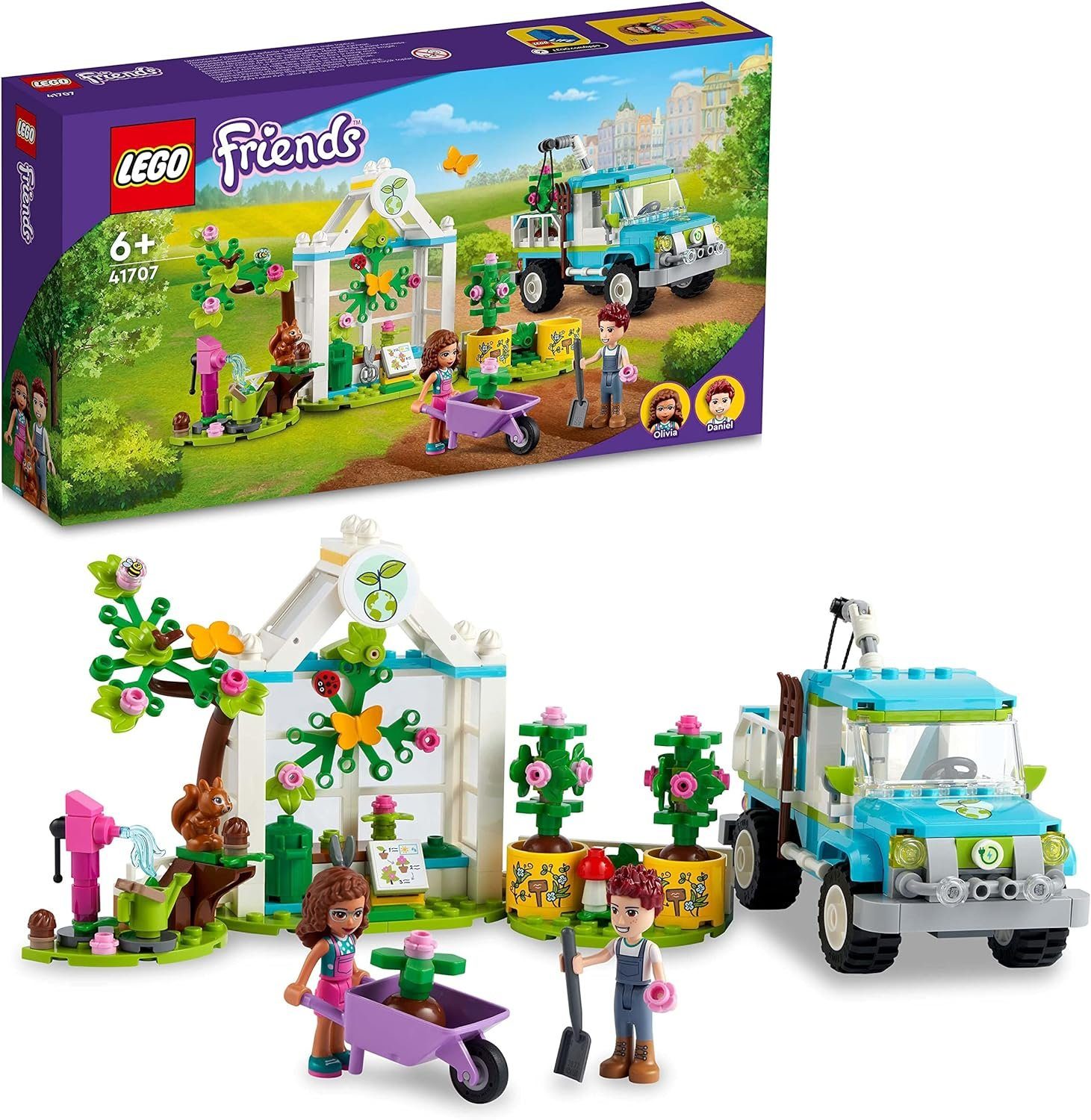 LEGO® Friends - Baumpflanzungsfahrzeug Blumengarten, Spielzeugauto (41707) Konstruktions-Spielset, (336 St)