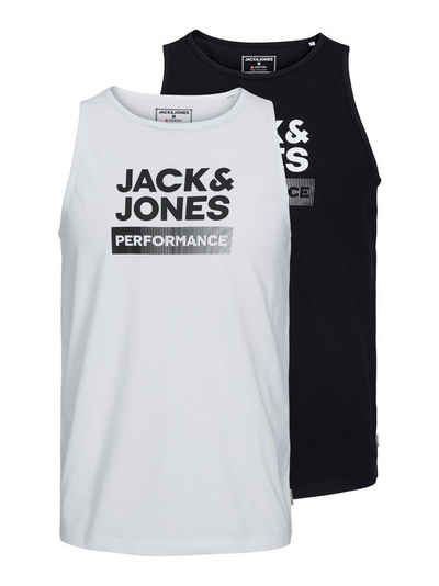 Jack & Jones Junior T-Shirt (2-tlg) JCOZ SPORT LOGO TANK TOP 2 PACK JNR