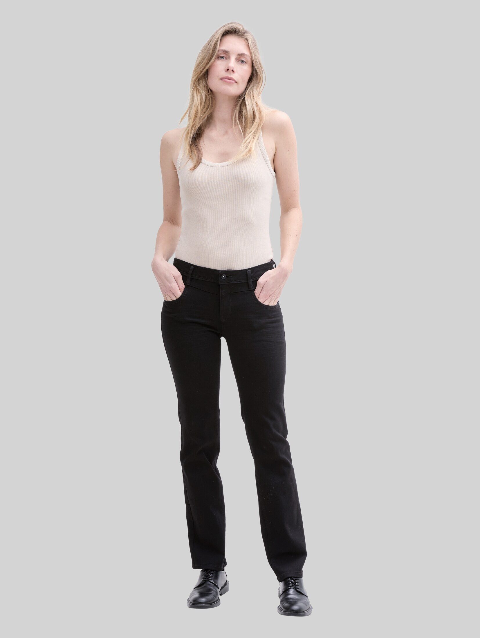 TOM TAILOR Straight-Jeans Jeanshosen TTALEXA STRAIGHT Jeans