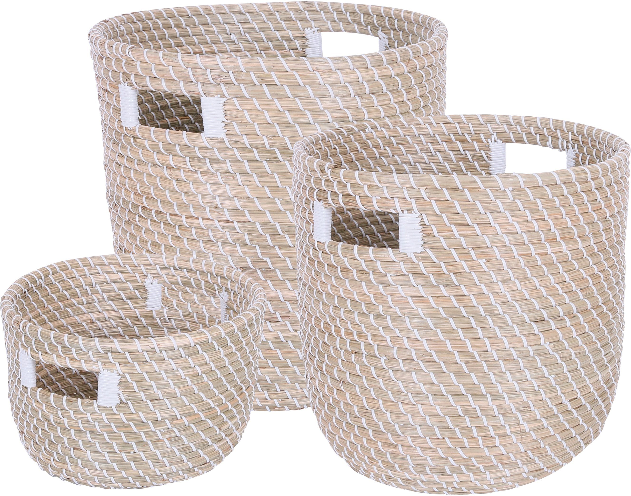 Franz Müller Flechtwaren Aufbewahrungskorb (Set, 3 Stück), aus Seegras