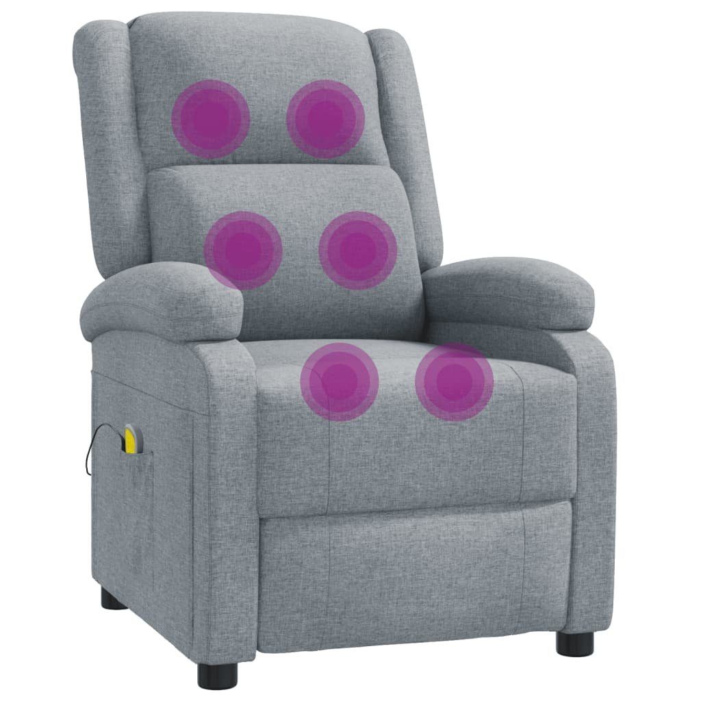 vidaXL Massagesessel Massagesessel Hellgrau Stoff (1-St) günstig online kaufen