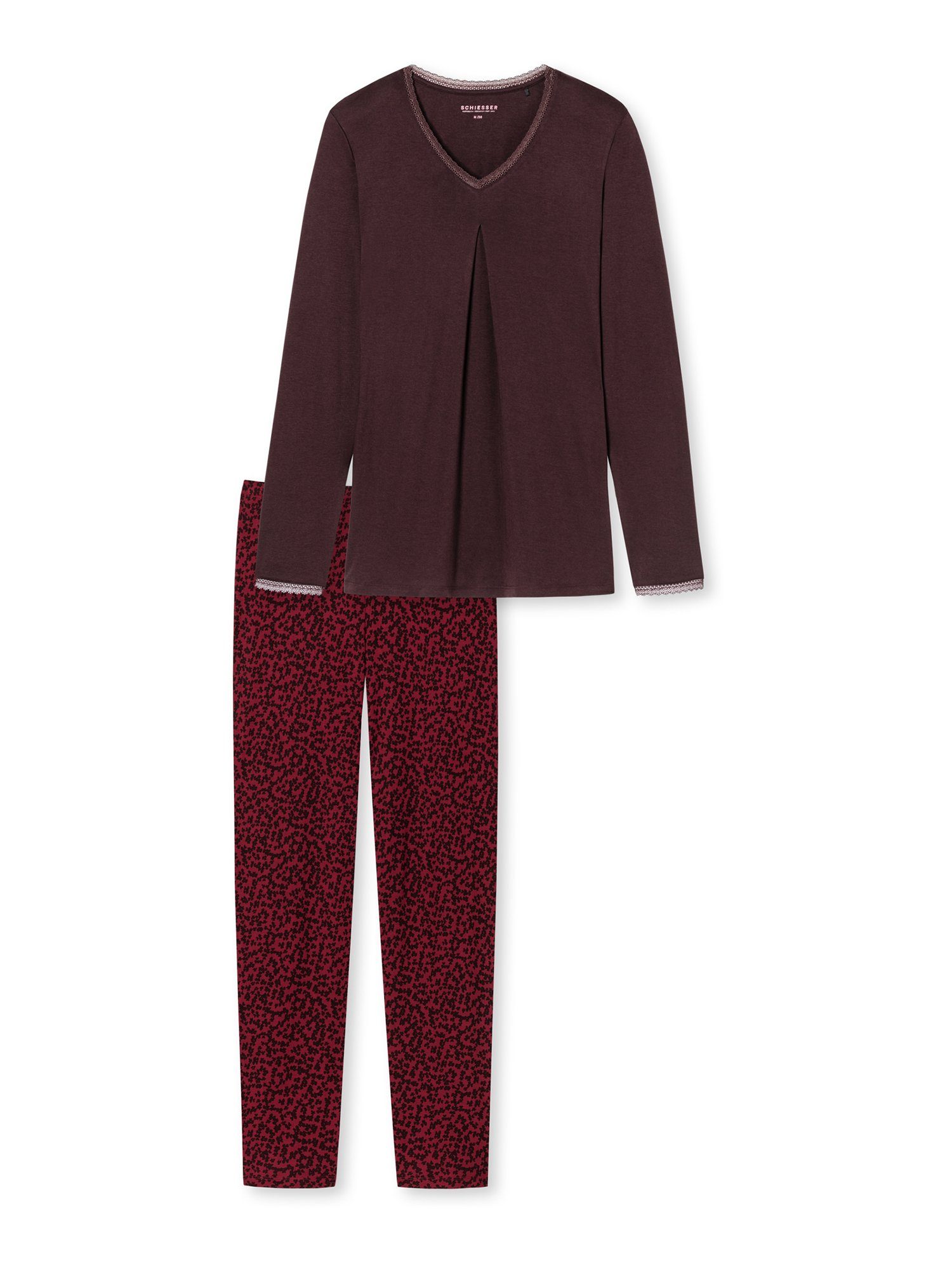 Schiesser Pyjama Classic Comfort Fit Rot | Pyjamas