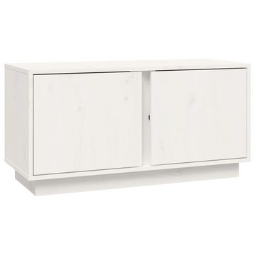 furnicato TV-Schrank Weiß 80x35x40,5 cm Massivholz Kiefer