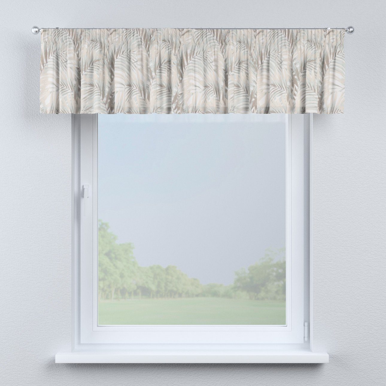 Vorhang mit Kräuselband 130 x cm, grau-beige Gardenia, Dekoria 40