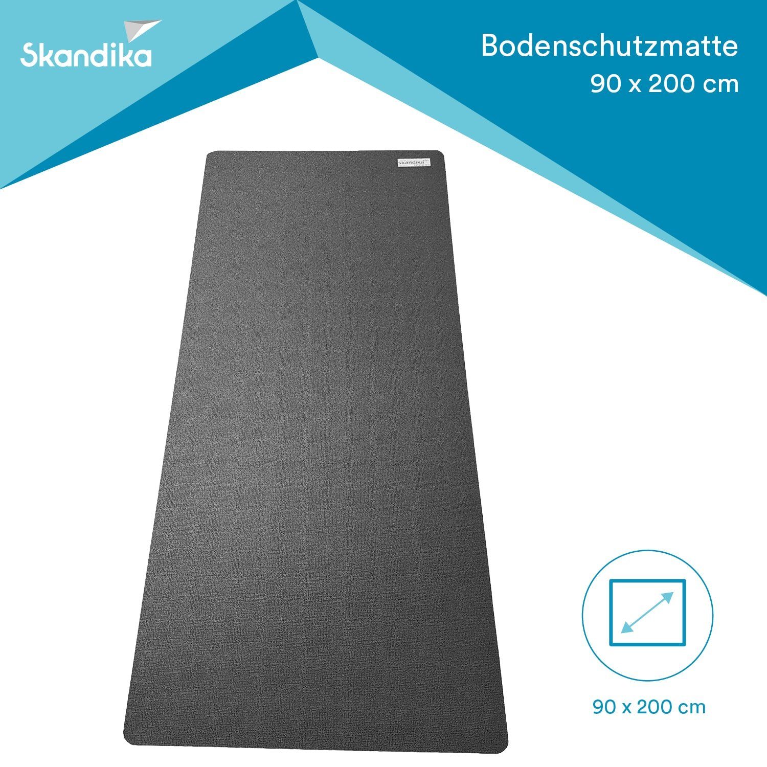 etm Bodenmatte Unterlegmatte für Fitnessgeräte, 7 Größen, Bodenschutzmatte,  halbtransparent
