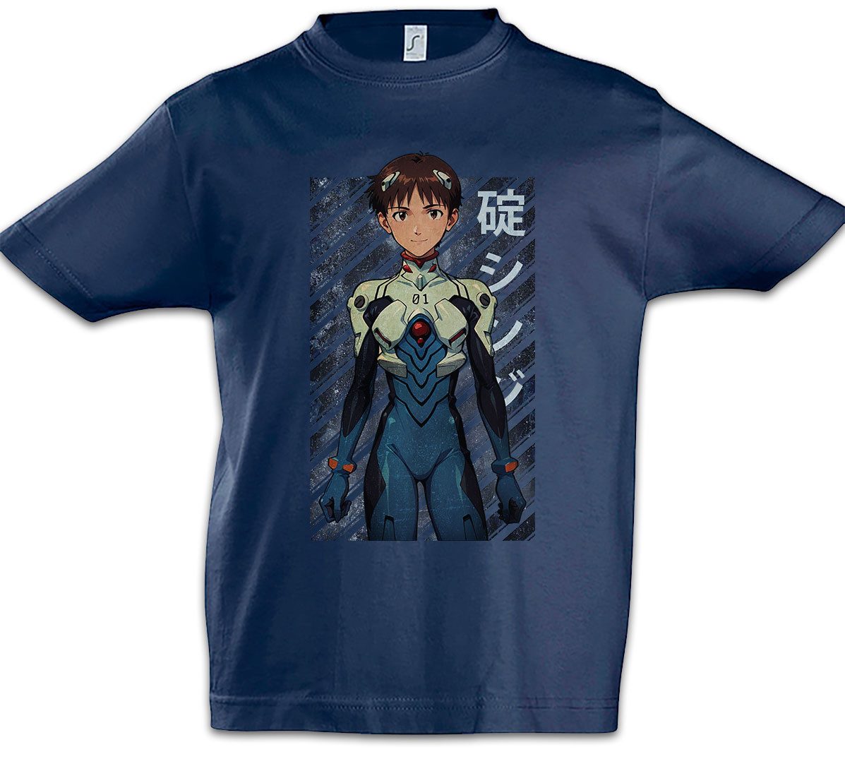 Print-Shirt Shinji Ikari Kinder T-Shirt Genesis Nerv Asuka Neon Gendo Evangelion