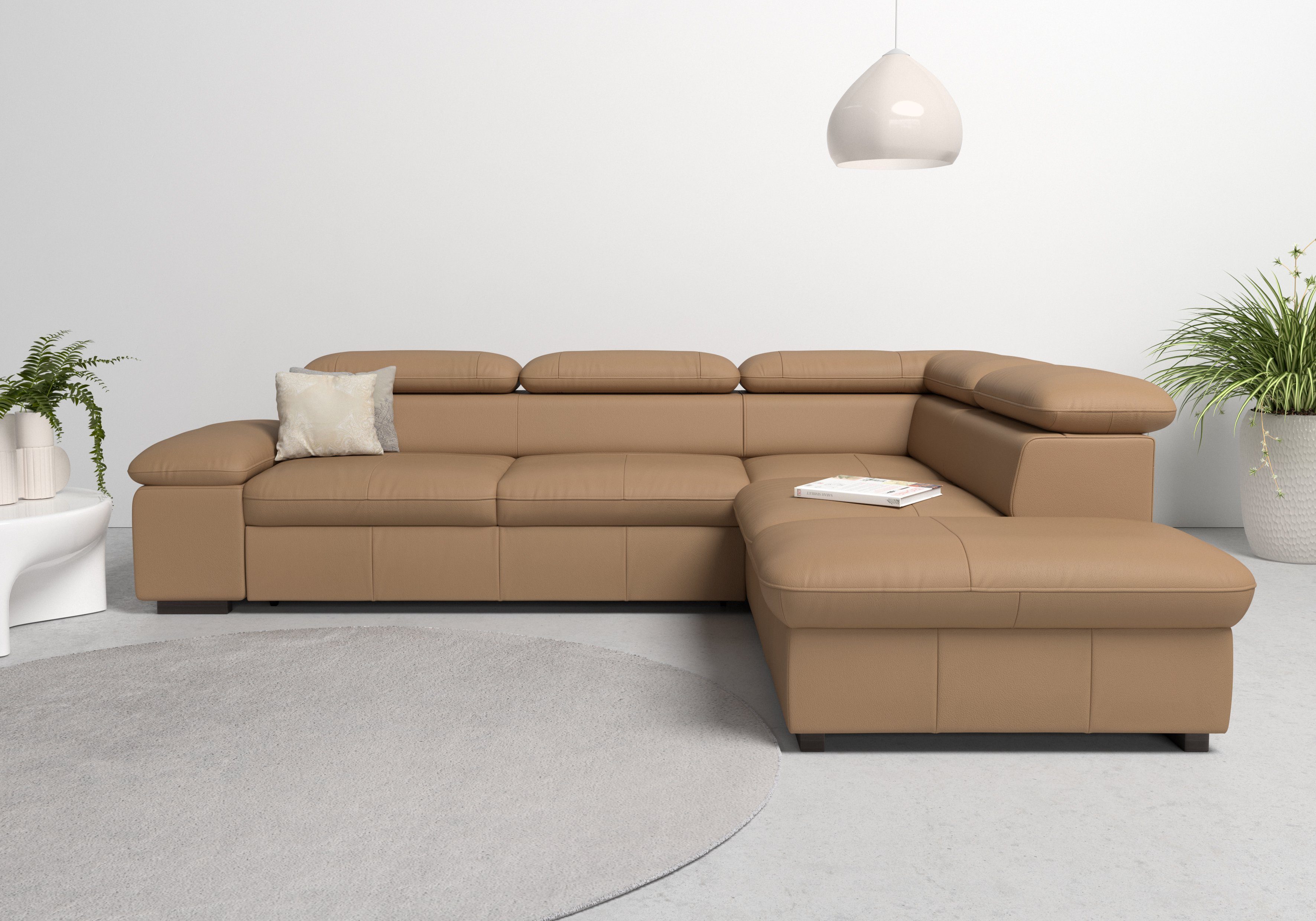OTTO home Ecksofa Alberto L-Form, mit Kopfteilverstellung, wahlweise mit Schlaffunktion