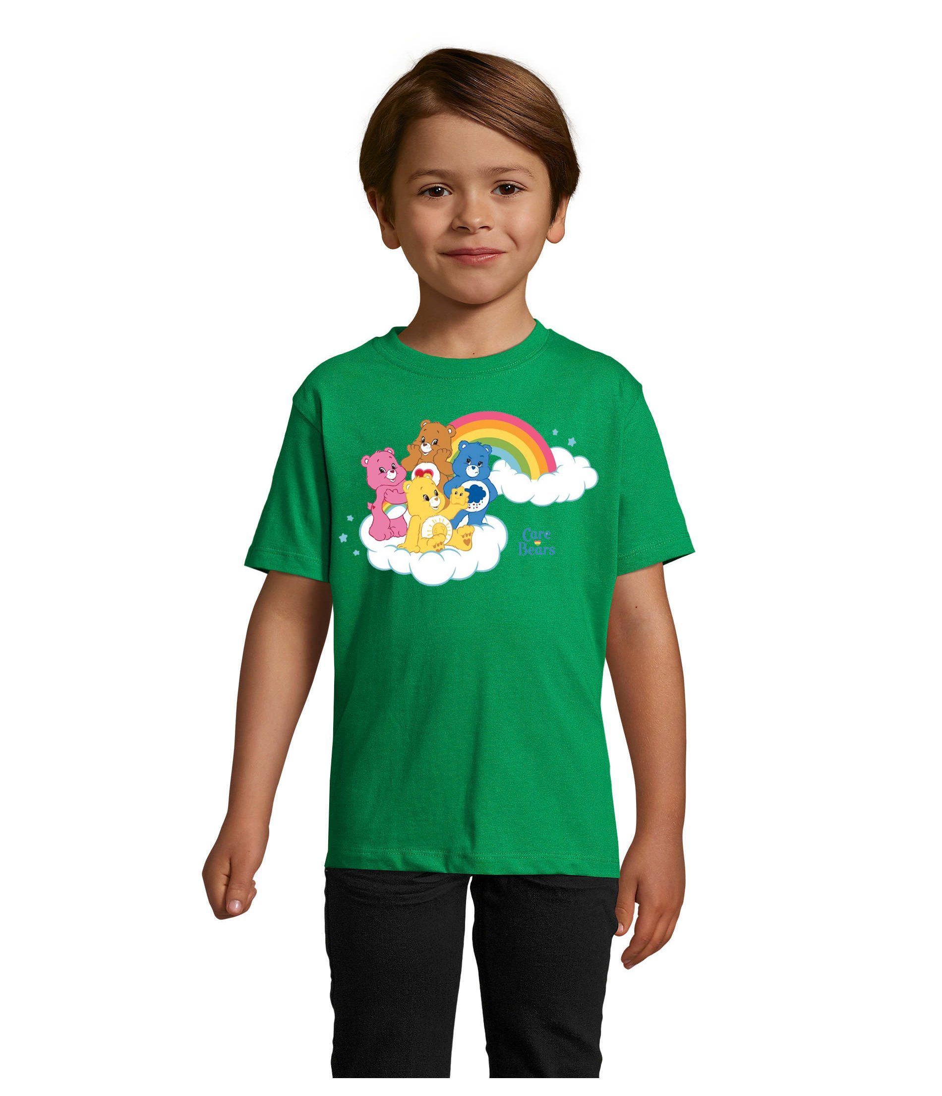 Blondie & Brownie T-Shirt Kinder Glücksbärchis Care Bears Hab-Dich-lieb Bärchis Wolkenland Grün