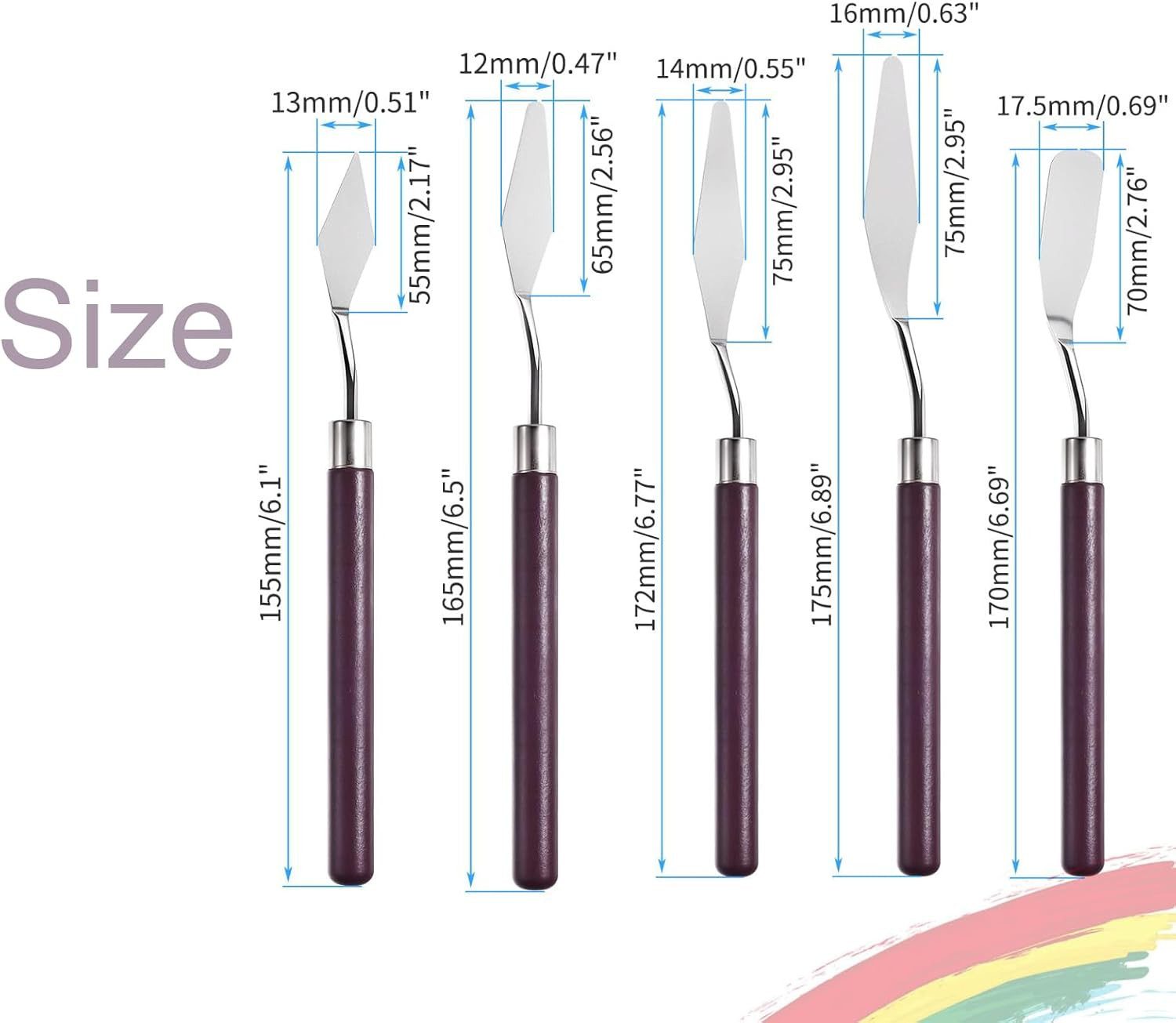 FELIXLEO Gemüseschneider 5 Stück Torten Spachtel Back Set Streichpalette