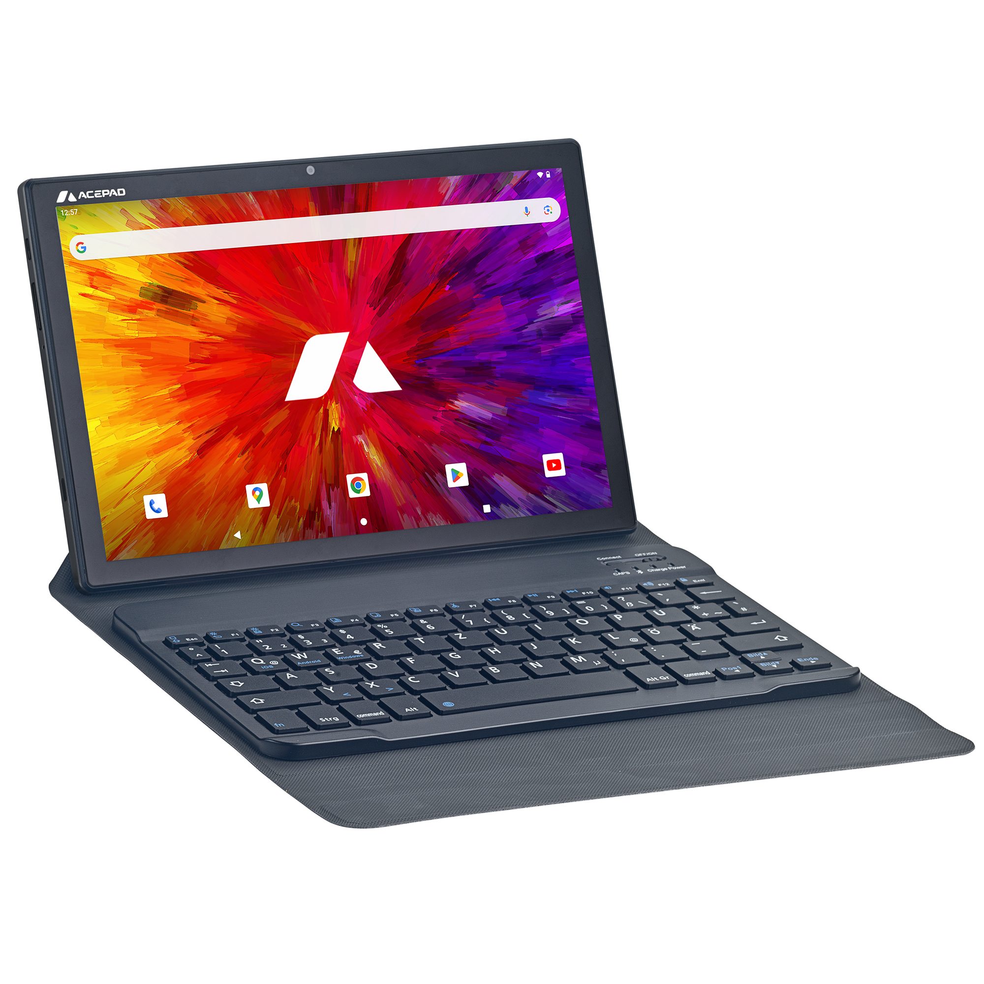 Acepad A131T Tablet mit Tastatur, LTE+WLAN, Performance T616 Prozessor Tablet (10,1", 128 GB, Android, 4G (LTE), Octa-Core, 10", WiFi, mit Bluetooth-Tastatur "Flexi)