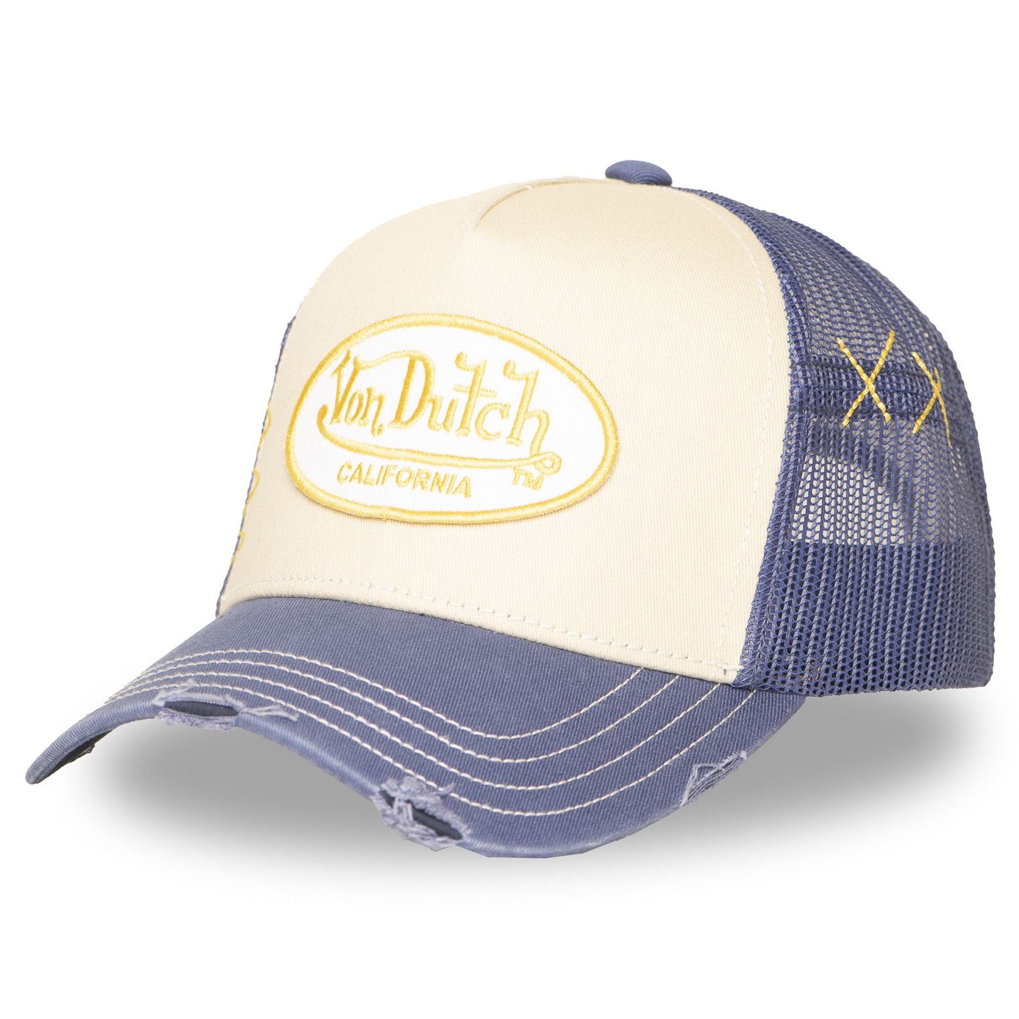 Von Dutch Trucker Cap Von Dutch Originals Trucker Cap - CALIFORNIA TWILL Used Effect (Basecap, Basecap, Meshcap, Trucker Kappe) Used-Look