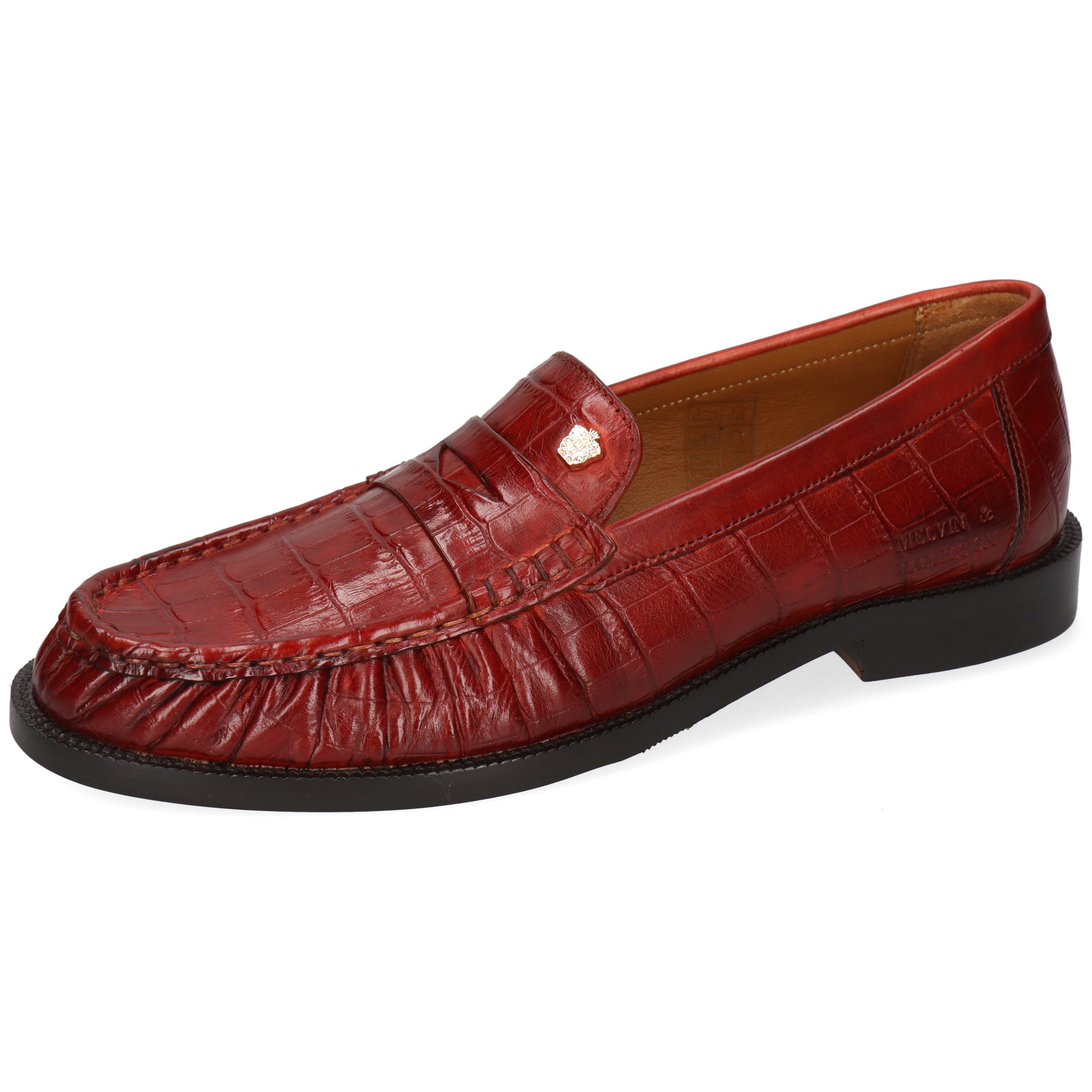 Melvin & Hamilton Kamilla 1 Leder-Loafers für Damen Loafer Flache Absätze, Echtes Leder, Vegetabile Gerbung