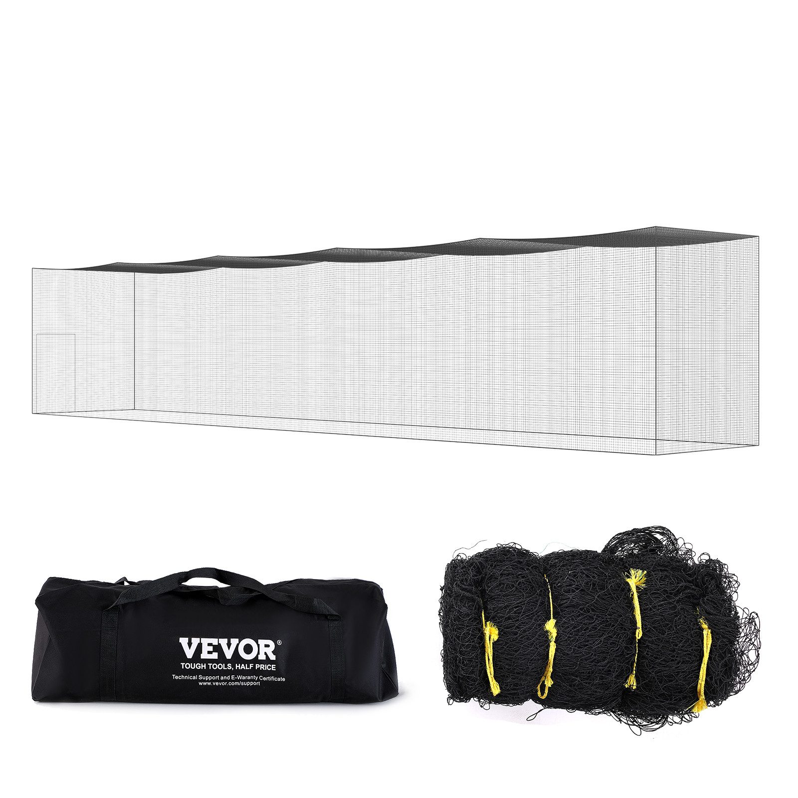 VEVOR Badmintonnetz Baseball-Schlagkäfig-Netz mit Rahmen und Netz für Hinterhof 70 Fuß