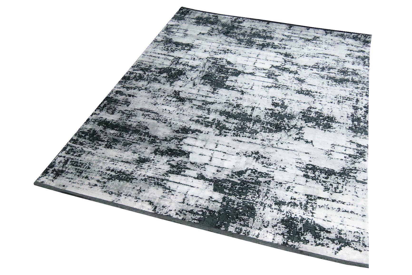Carpetia Teppich Wohnzimmerteppich mit abstraktem Design in schwarz grau, rechteckig, Höhe: 10 mm