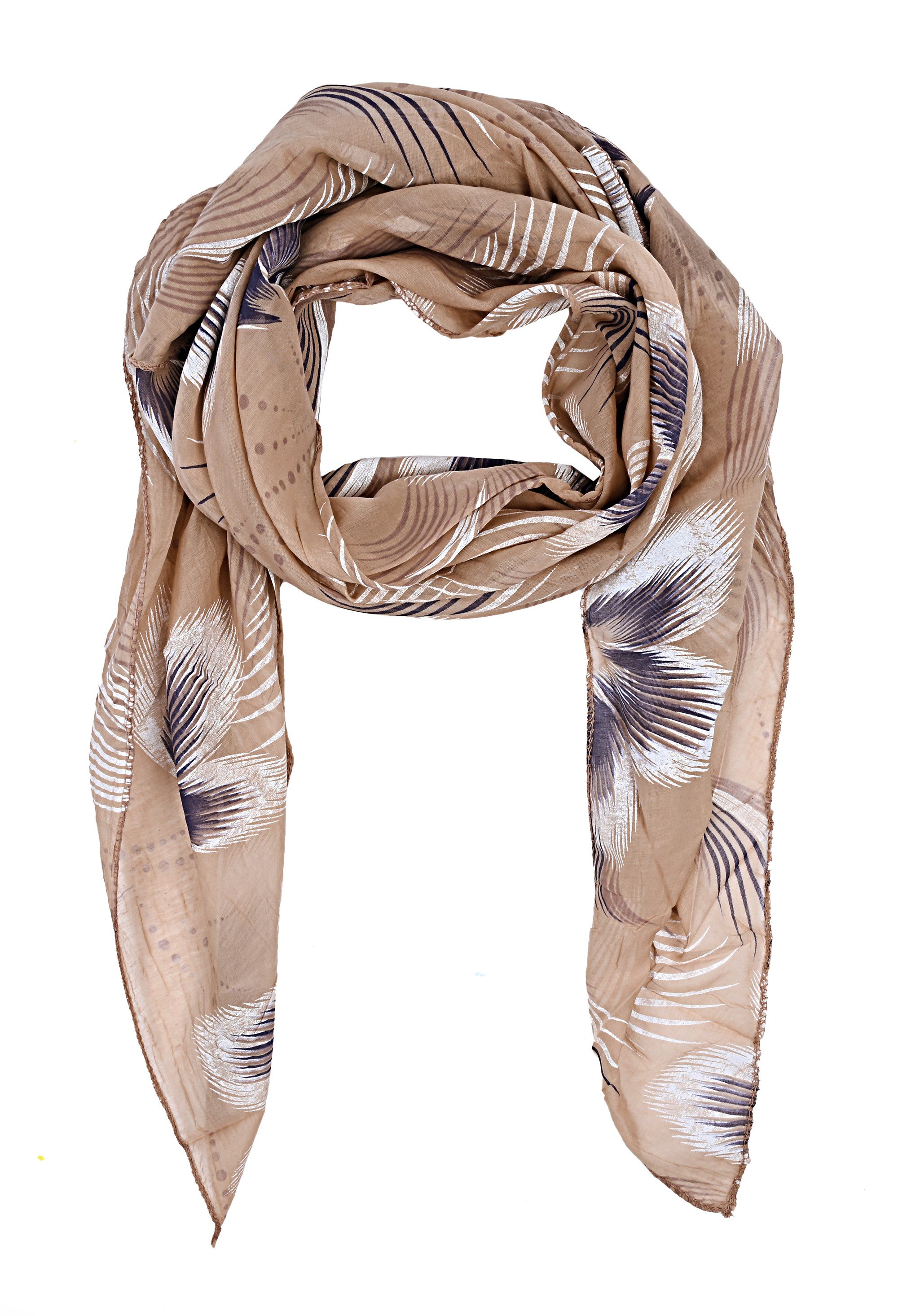 Goodman Design Modeschal Schrägschal aus Baumwolle und Seide – Made in Italy, Made in Italy – für höchste Qualität und stilvolles Design.