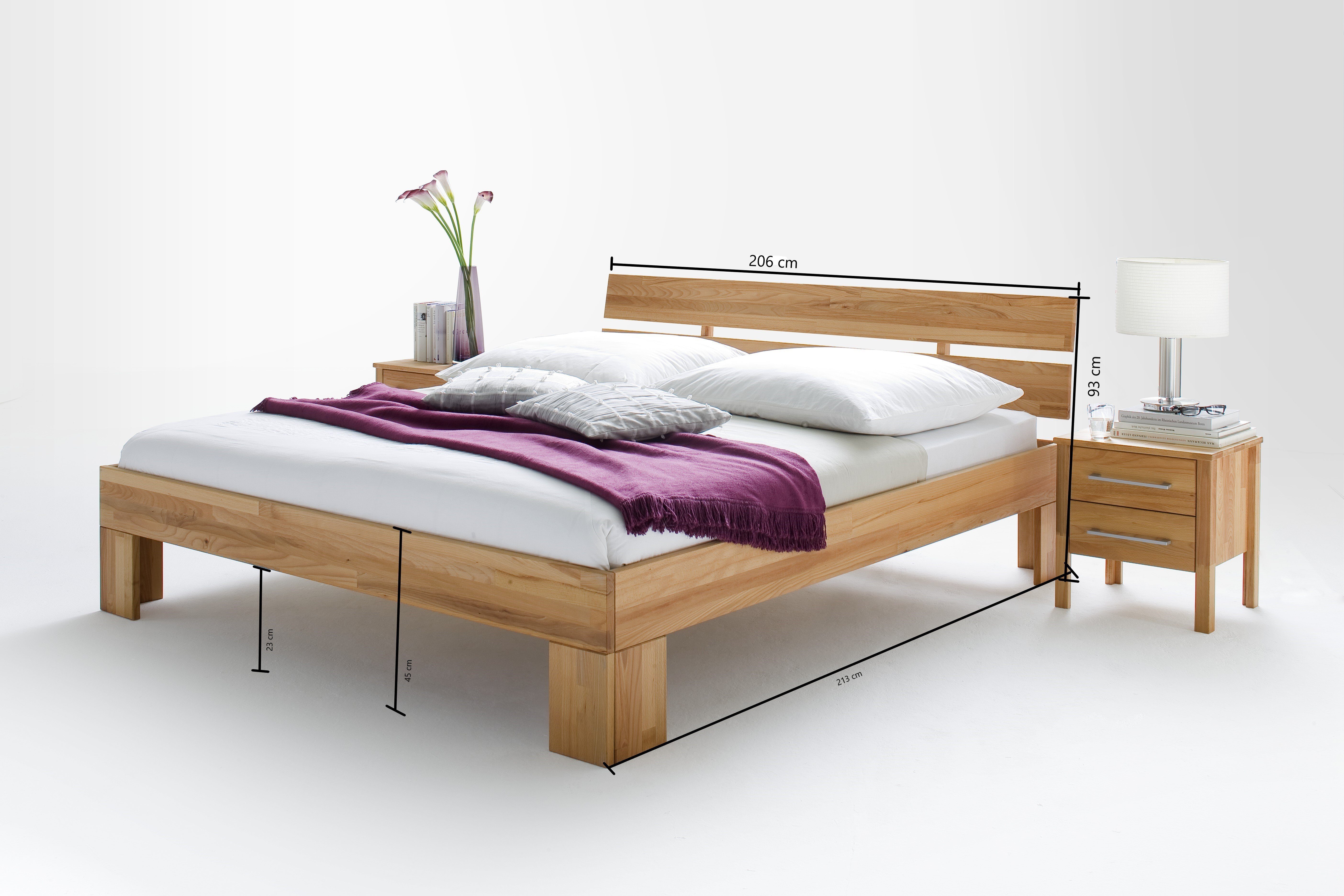 Massivholzbett Modesty II, Made in Europe
