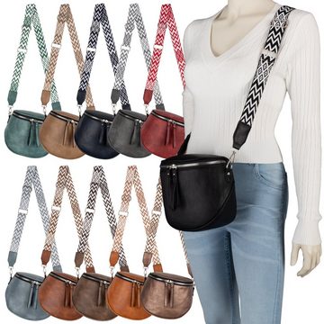 EAAKIE Gürteltasche Bauchtasche Umhängetasche Crossbody-Bag Hüfttasche Kunstleder Italy-De, als Schultertasche, CrossOver, Umhängetasche tragbar