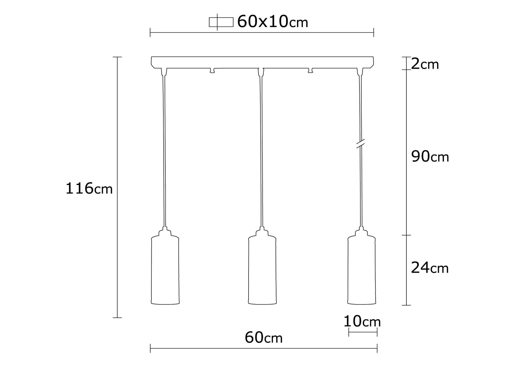 Amasra 10 Opviq 60 cm, Schwarz, x Kronleuchter NOR, Metallkörper