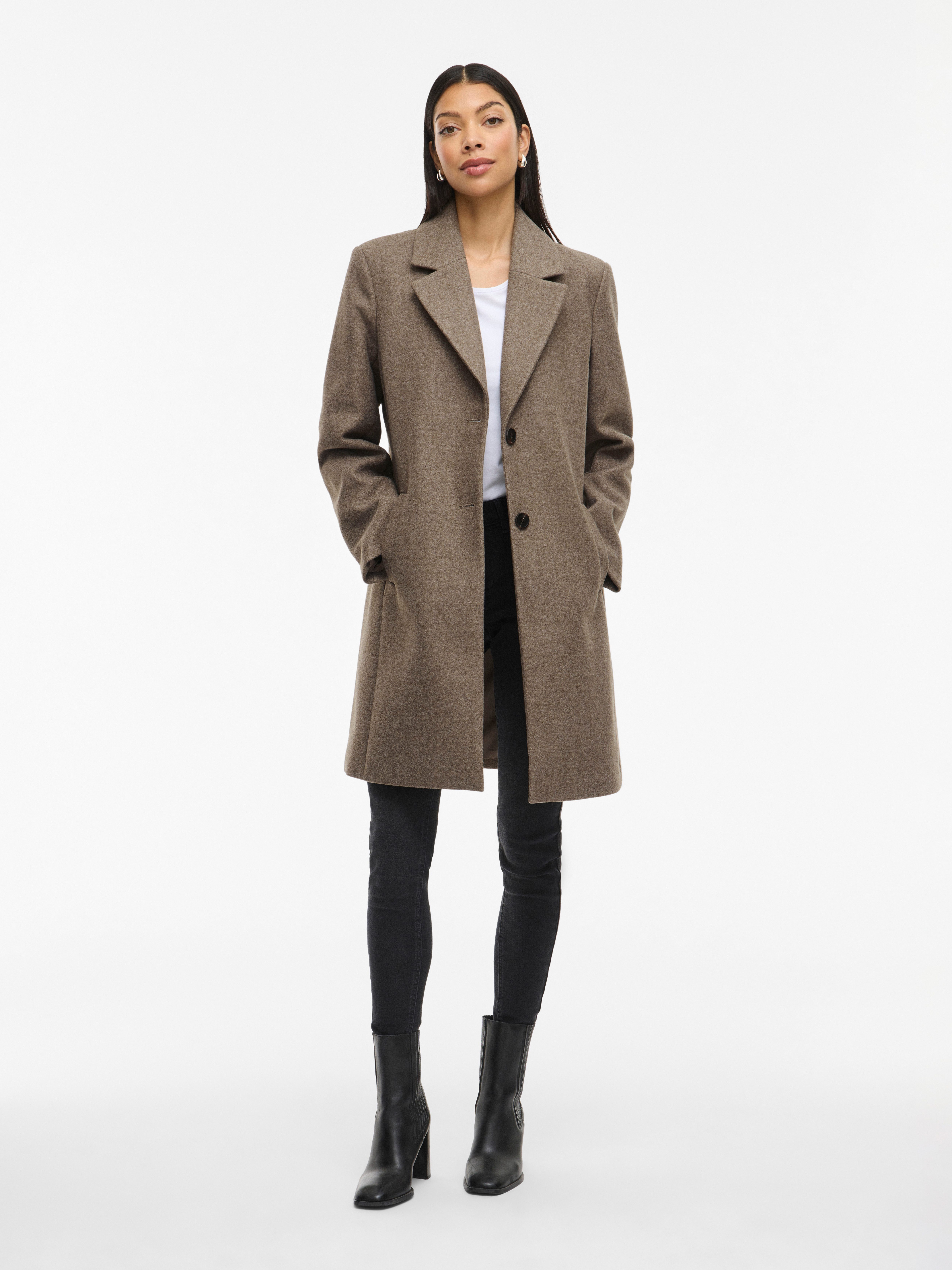 Vila Kurzmantel VICLAUDIA BUTTON COAT - NOOS