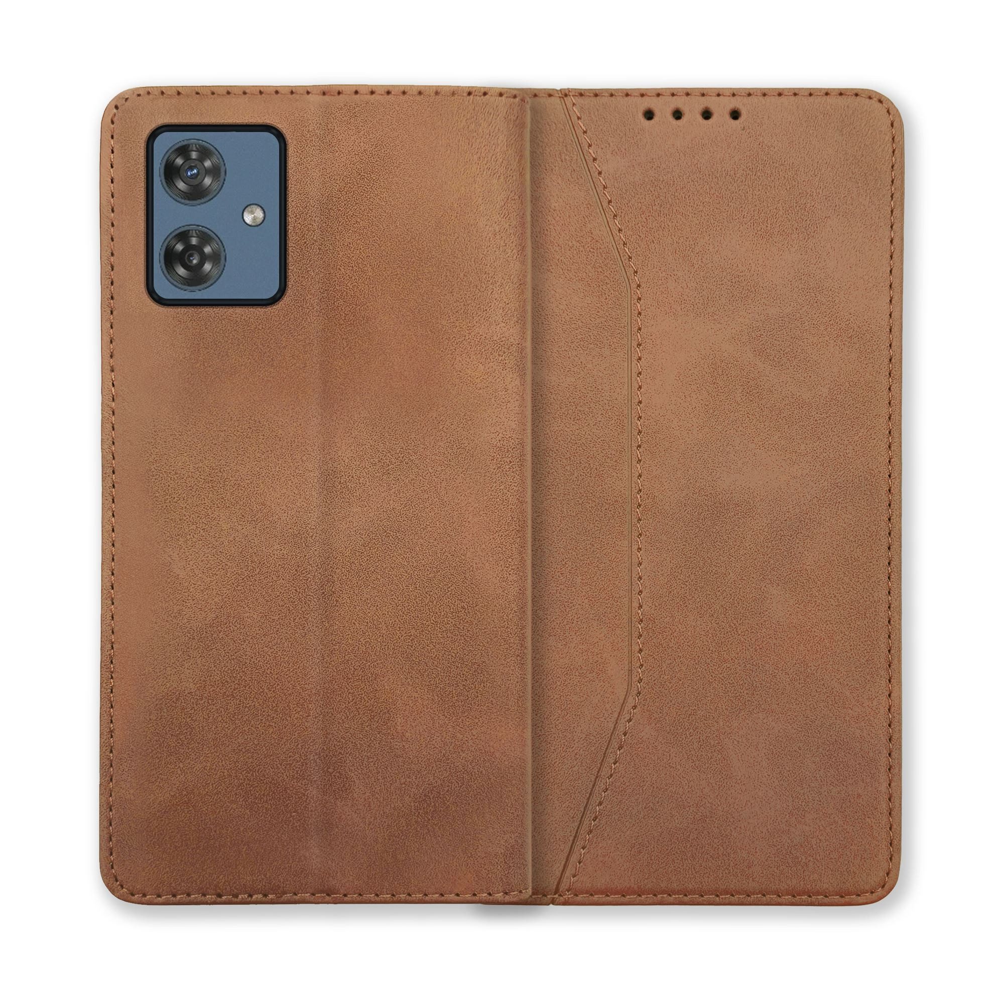 mtb more energy Smartphone-Hülle Premium für Motorola Moto G54 5G, Braun