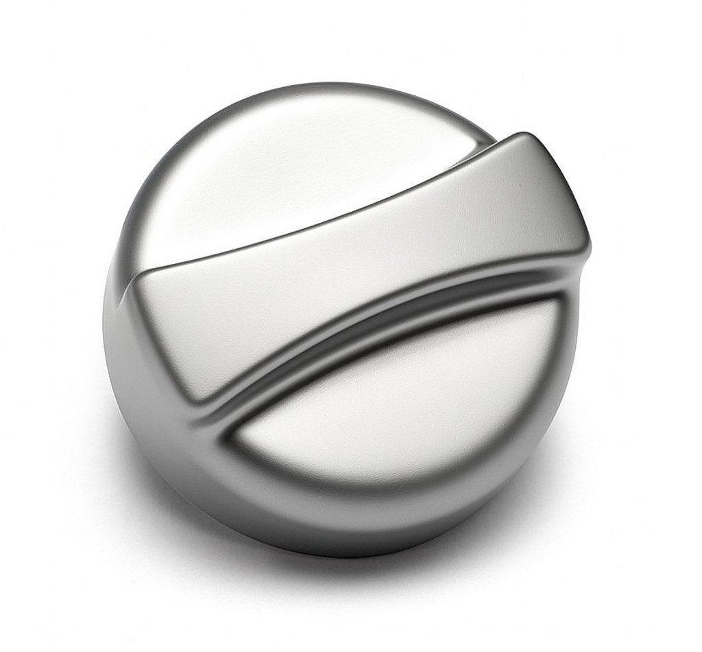 keenberk Küchenspüle Drehknopf Durchmesser 44mm matte Chrom-Optik Drehbetätigung Ersatzteil