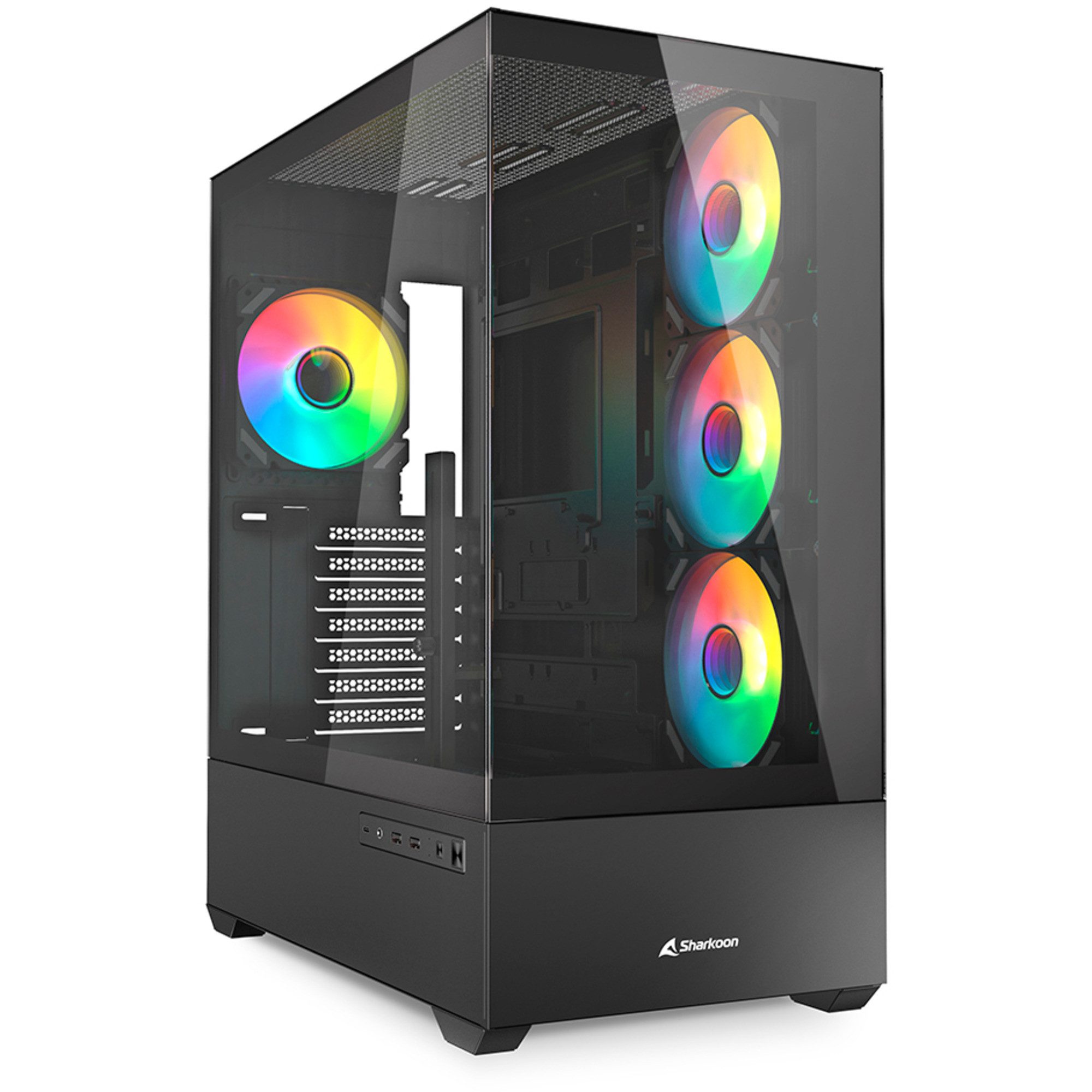 PC-Gehäuse Sharkoon AK6 RGB, Tower-Gehäuse, (Tempered Glass