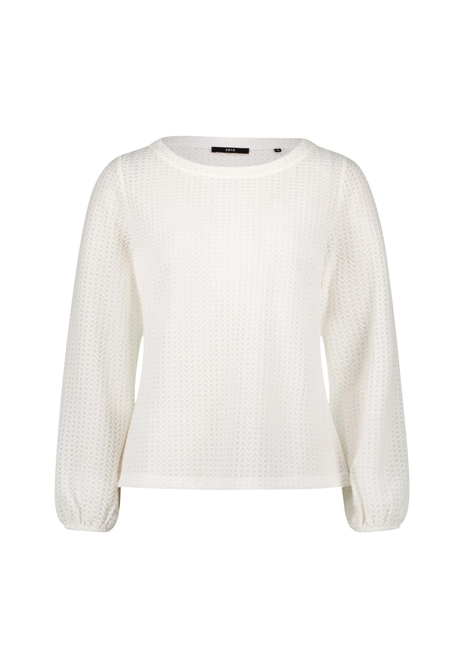 Zero Kurzarmshirt Damen Strukturshirt mit Rundausschnitt (1-tlg) Plain/ohne günstig online kaufen