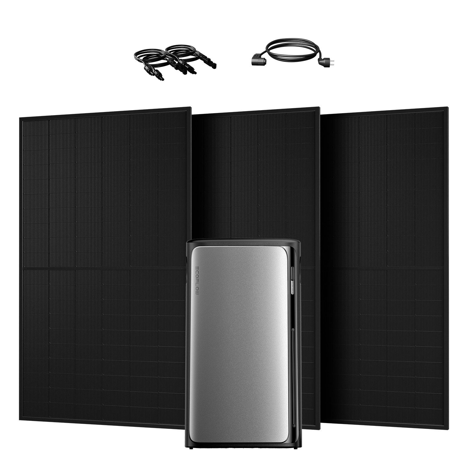Ecoflow Balkonkraftwerk 1500W ECOFLOW STREAM Pro 1,92kWh All in One Speicher, (3x JaSolar Full Black Glas-Glas 500W im Lieferumfang enthalten), 2300W Solareingang, 2300W Dual AC-Anschlüsse