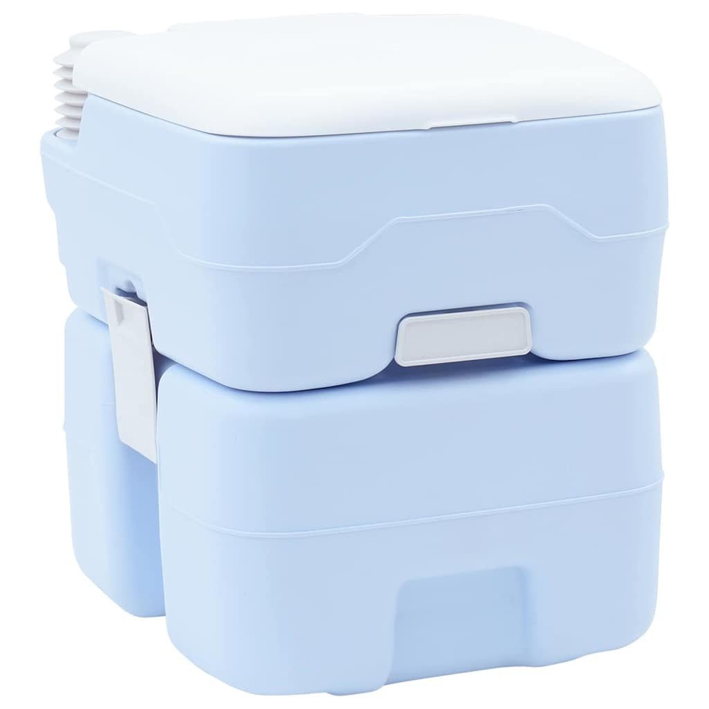 vidaXL Campingtoilette Camping-Toilette Helles Blau und Weiß 41,5 x 36,5 x 42 cm, (1-St)