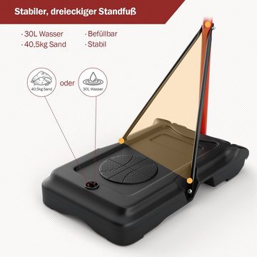 COSTWAY Basketballständer Basketballkorb, 158 - 218cm höhenverstellbar