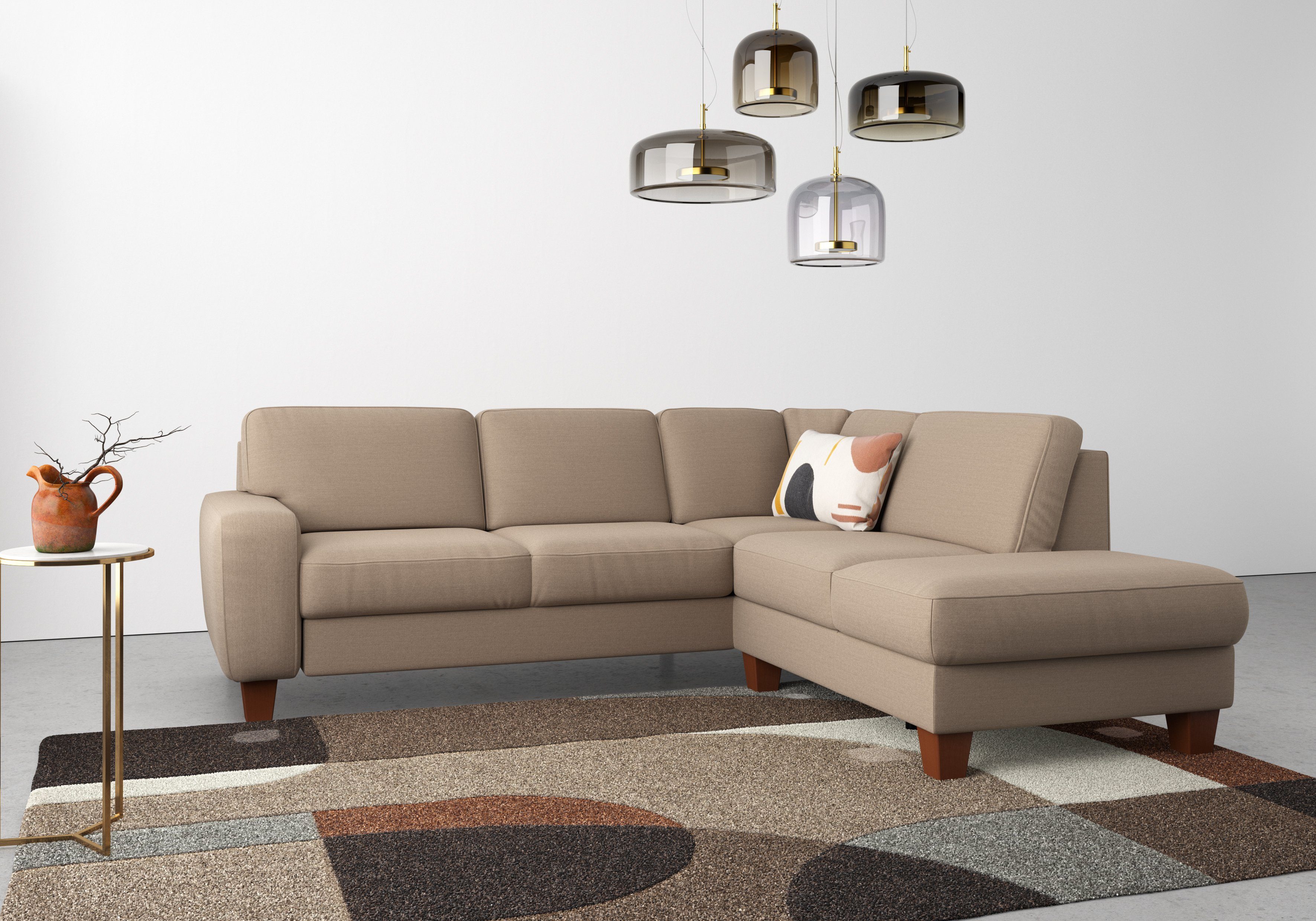 Home affaire Ecksofa Vision, Easy und auch Bettfunktion in Stauraum, wahlweise Care-Bezug mit