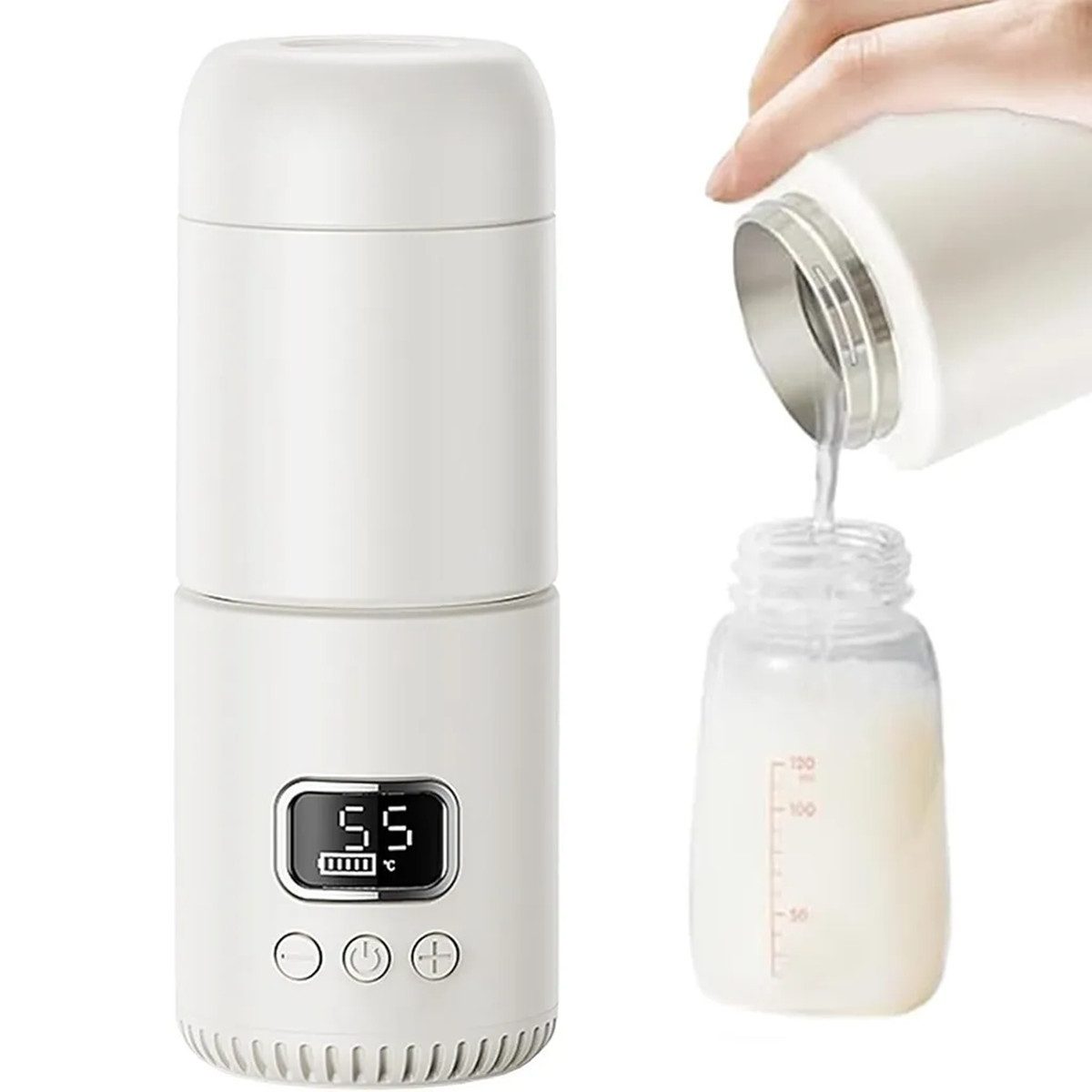 Flaschenwärmer Baby Flaschenwärmer 350ml, 10000mAh Akku, 8 Min Schnellaufheizung