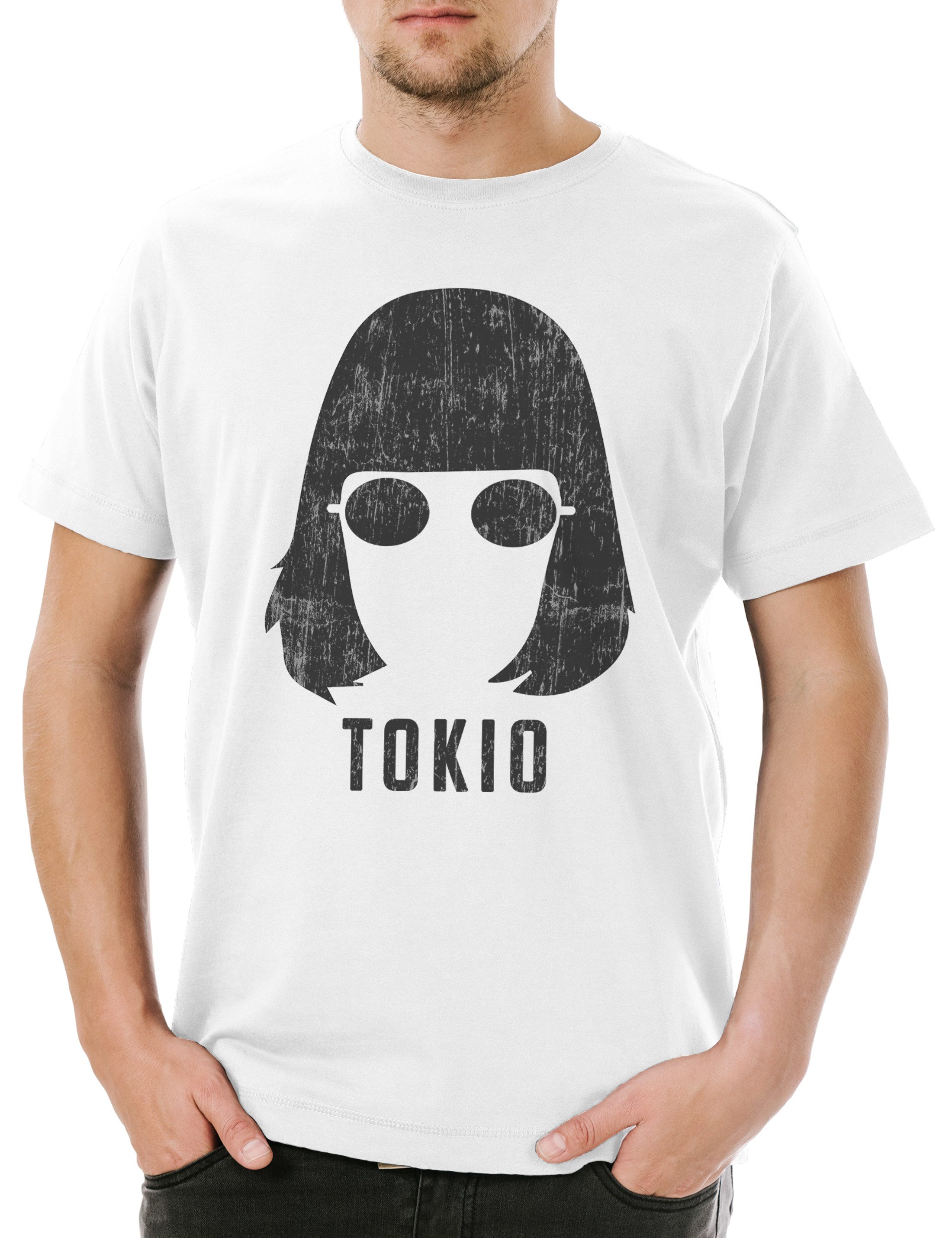 Print-Shirt Tokyo Herren T-Shirt Bank Money Cash Überfall Professor Casa Heist