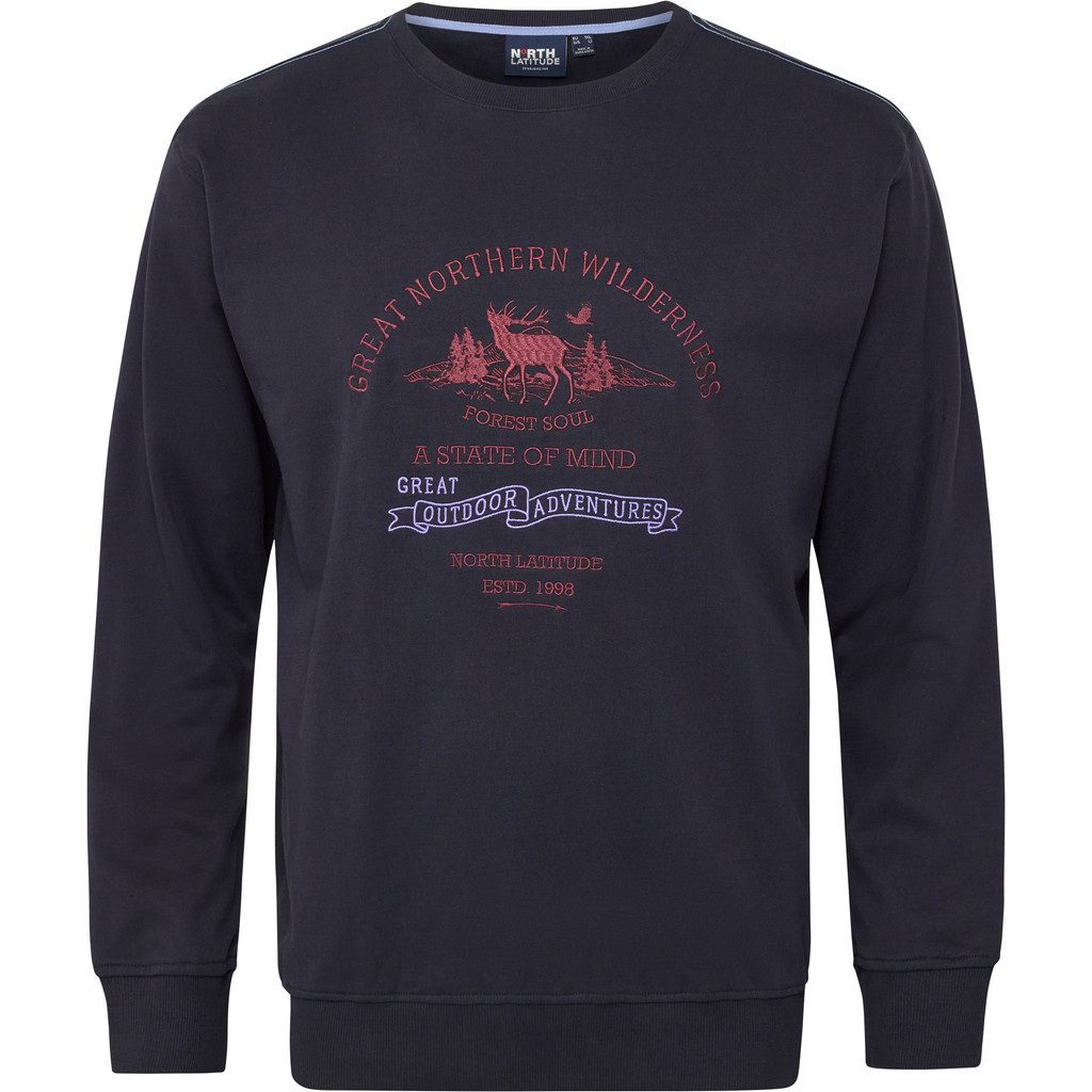 Sweatshirt Sweatshirt mit Stickerei Dunkelblau