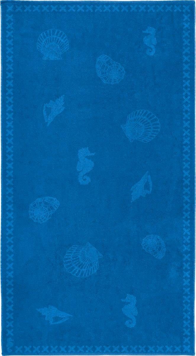 Seahorse Strandtuch Shells, Jacquard-Velours (1-St), mit Meeres Motiven