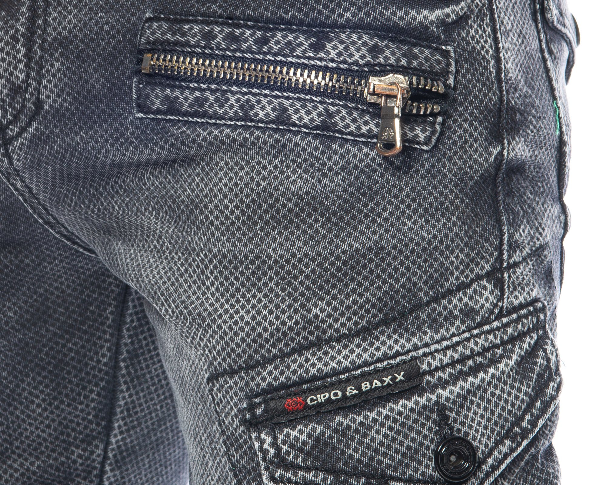 Cargojeans Herren Cargo Jeans Hose im stylischen Cargo Design