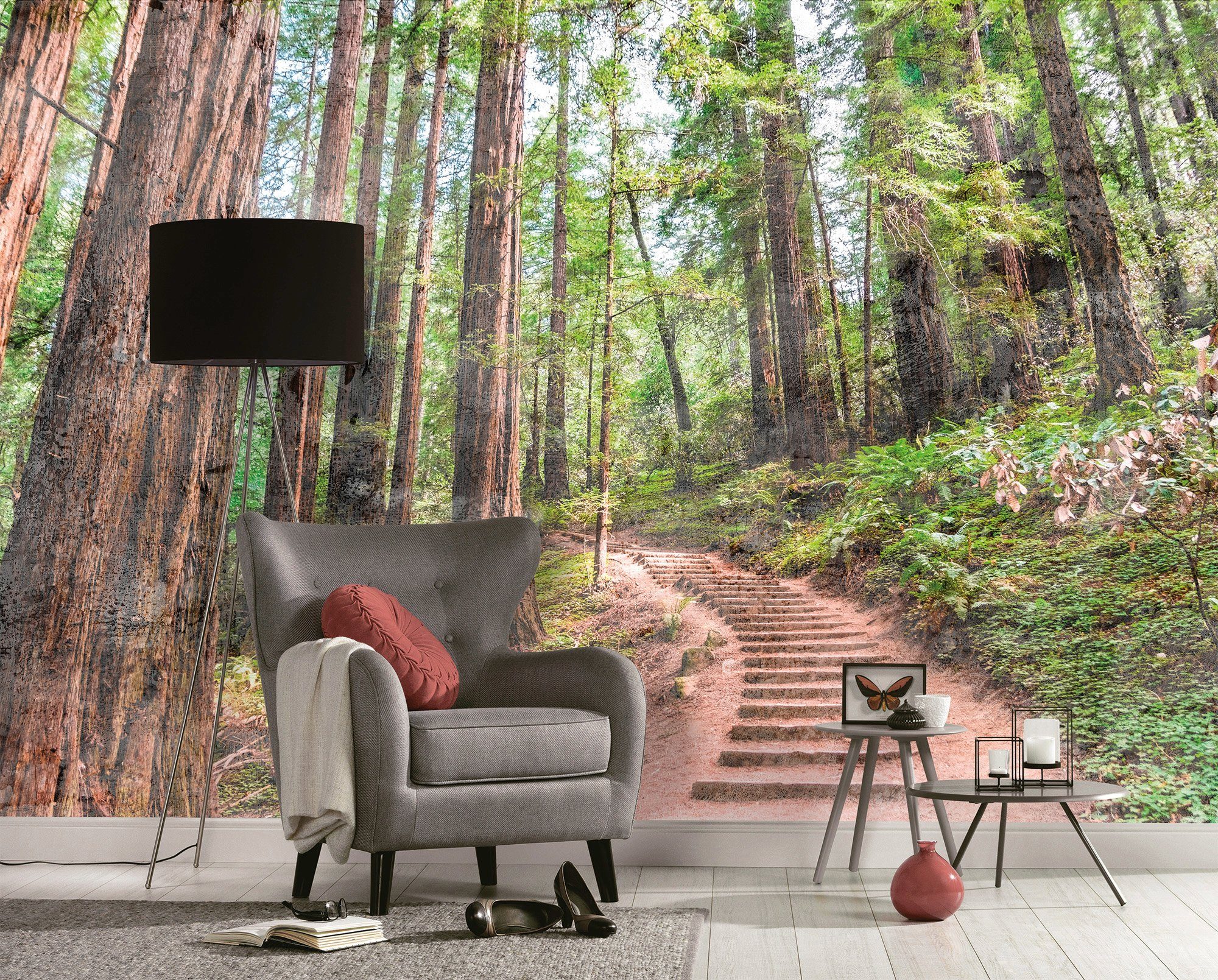 Fototapete Schräge, living walls St), Wand, Designwalls Vlies, glatt, 1, Forest (5 Walk Decke