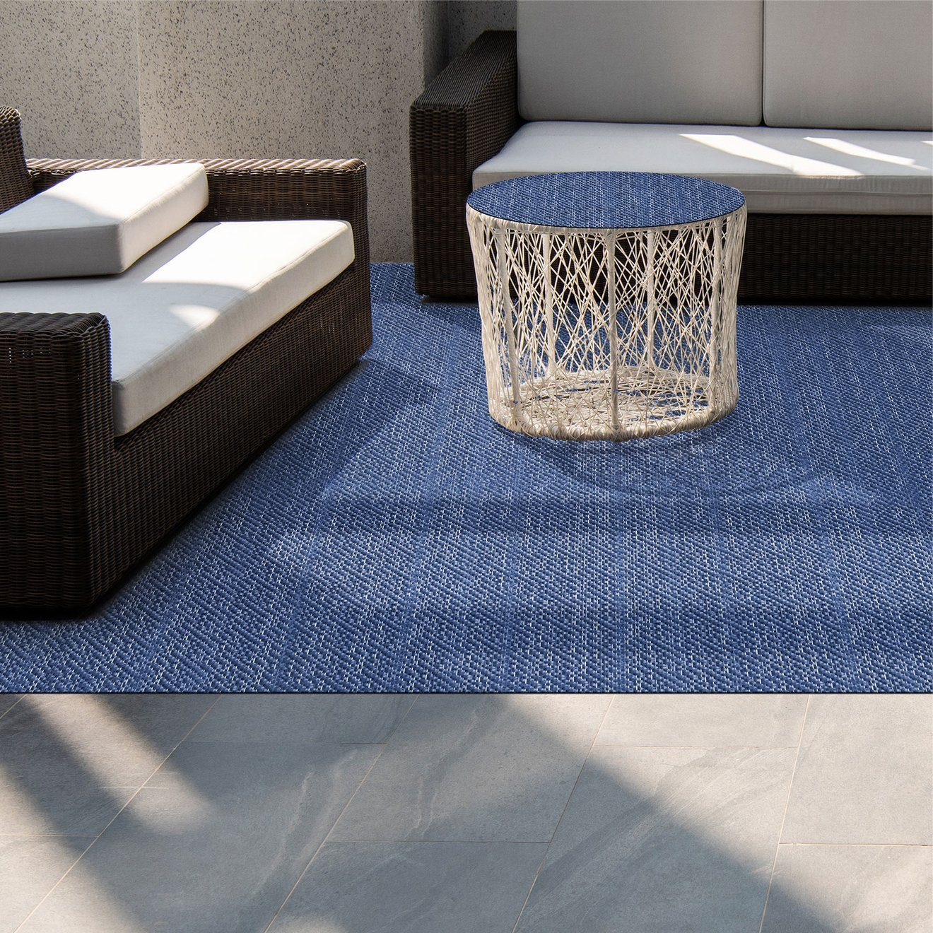 Outdoorteppich Alberca, Teppich für draussen, verschiedene Größen, rutschfest, Karat, rechteckig, für Innen und Außen geeignet