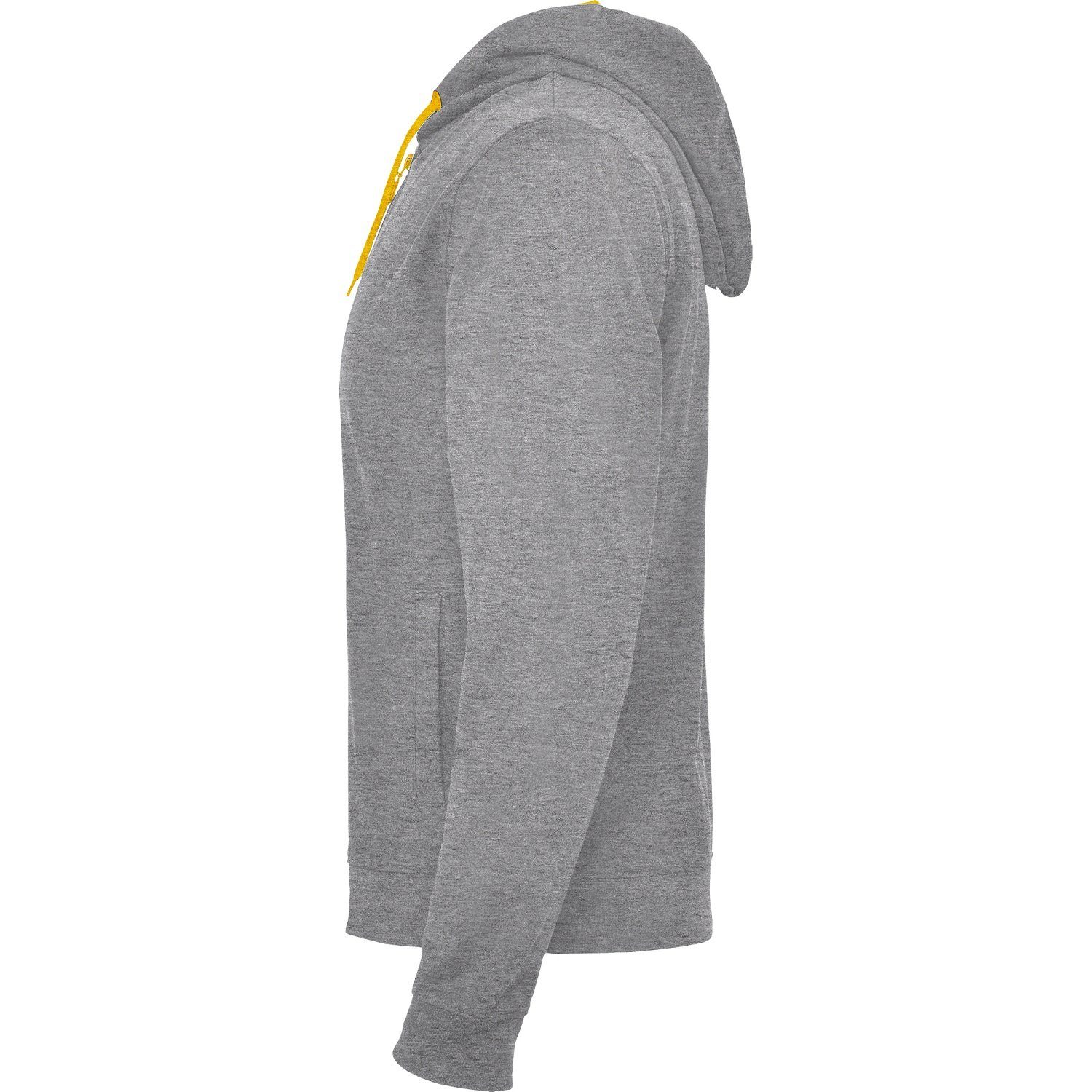 mit für Sweat-Jacke Herren Roly geeignet Grau/ Kapuzensweatjacke Kapuze Kapuzensweater Frauen mit Reißverschluss auch / Orange