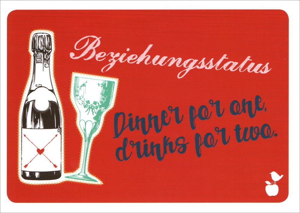 postkarte-beziehungsstatus-dinner-for-one-drinks-for-two