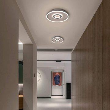 ZMH Deckenleuchte LED Wohnzimmerlampe dimmbar in Ring-Design mit Fernbedienung, LED fest integriert, Tageslichtweiß