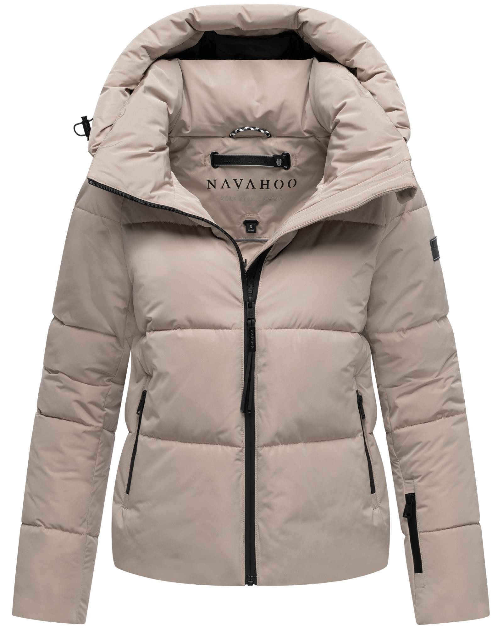 Navahoo Steppjacke Frostherz XIV Kurze gesteppte Damen Winterjacke mit abnehmbarer Kapuze