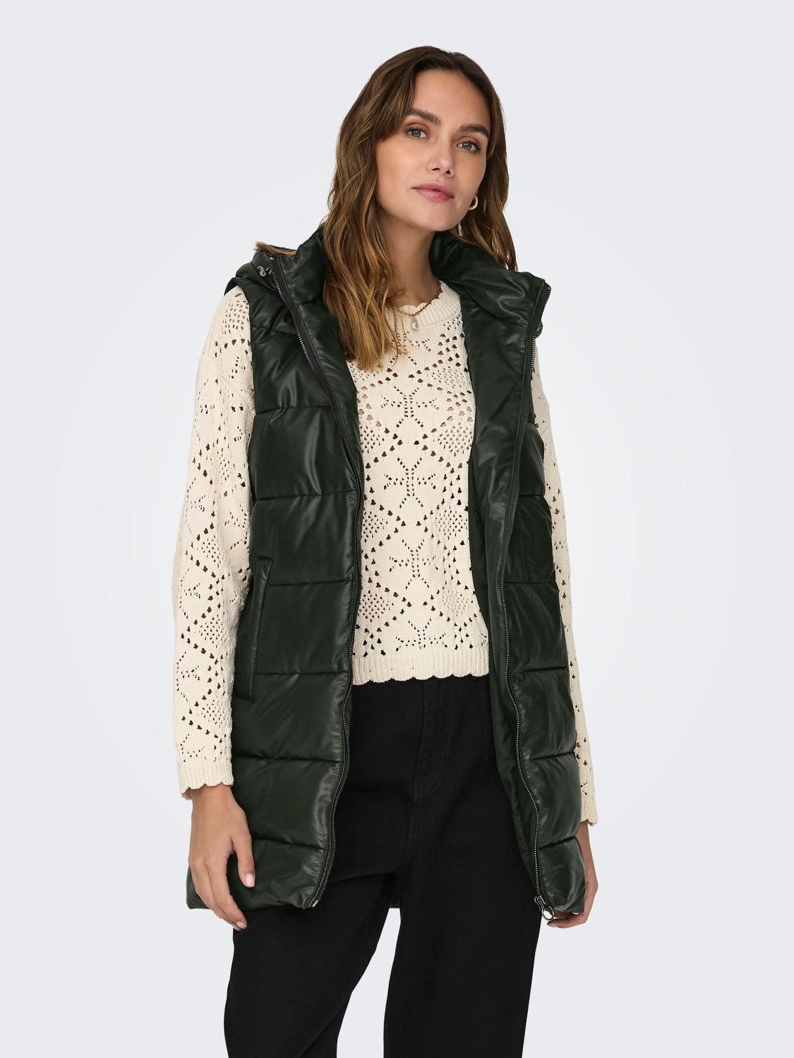 Steppweste ONLNEWANJA FAUX LEATHER WAISTCOAT CC OTW