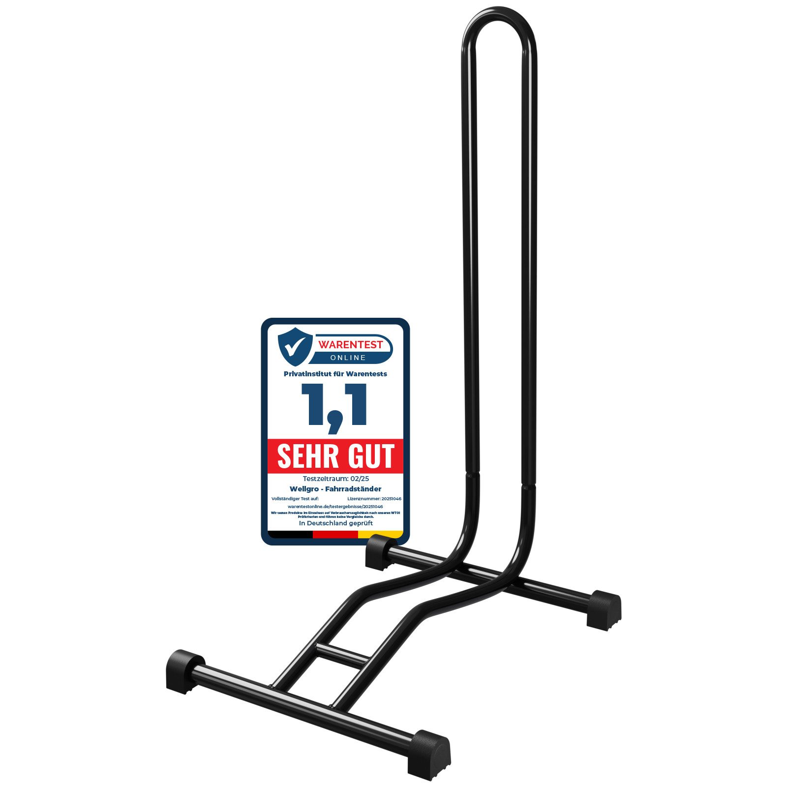 Wellgro Fahrradhalter Fahrradständer - Fahrradhalter - Stahl - sicherer Stand - schwarz