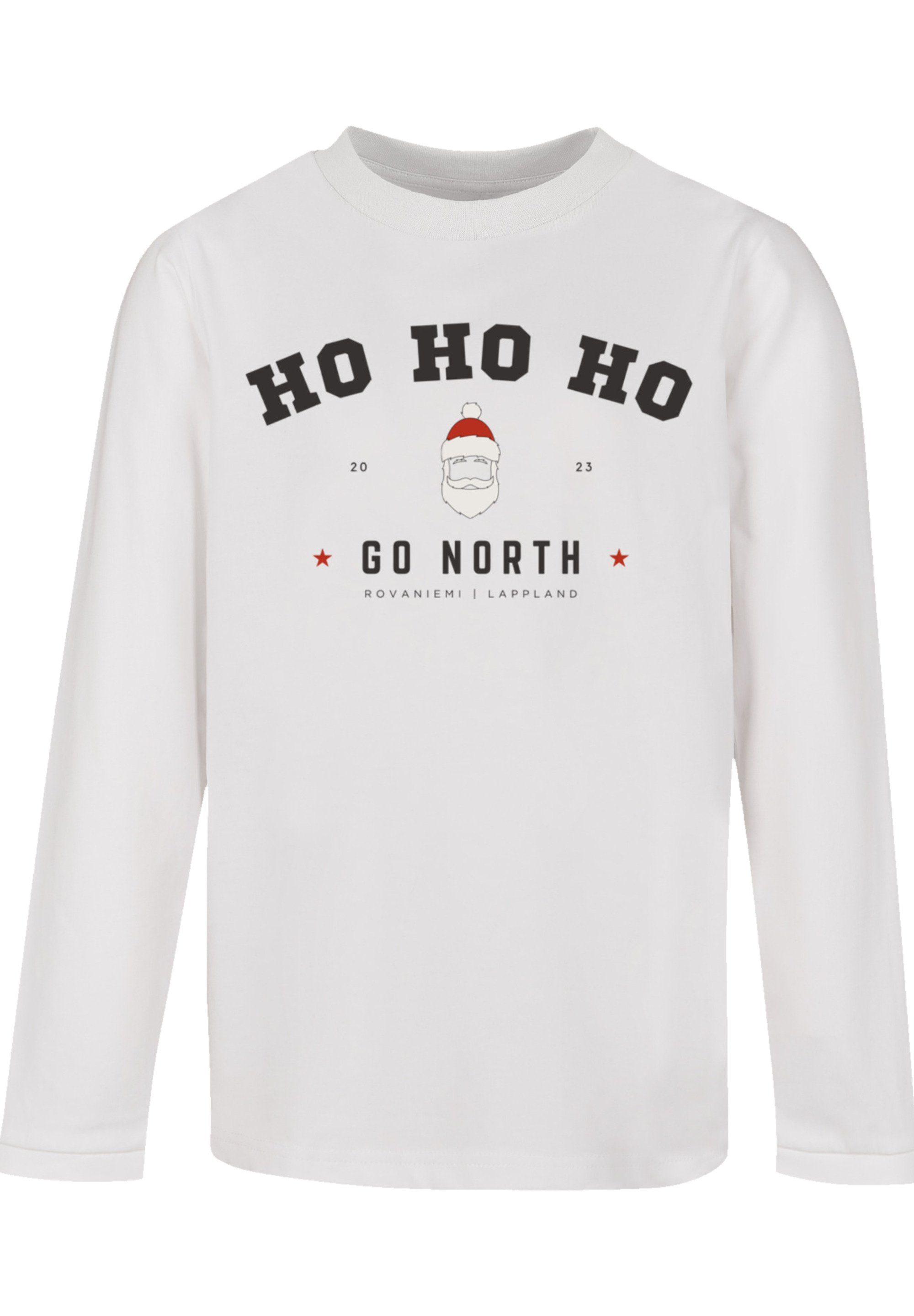 F4NT4STIC T-Shirt Ho Logo weiß Santa Geschenk, Weihnachten, Claus Weihnachten Ho Ho