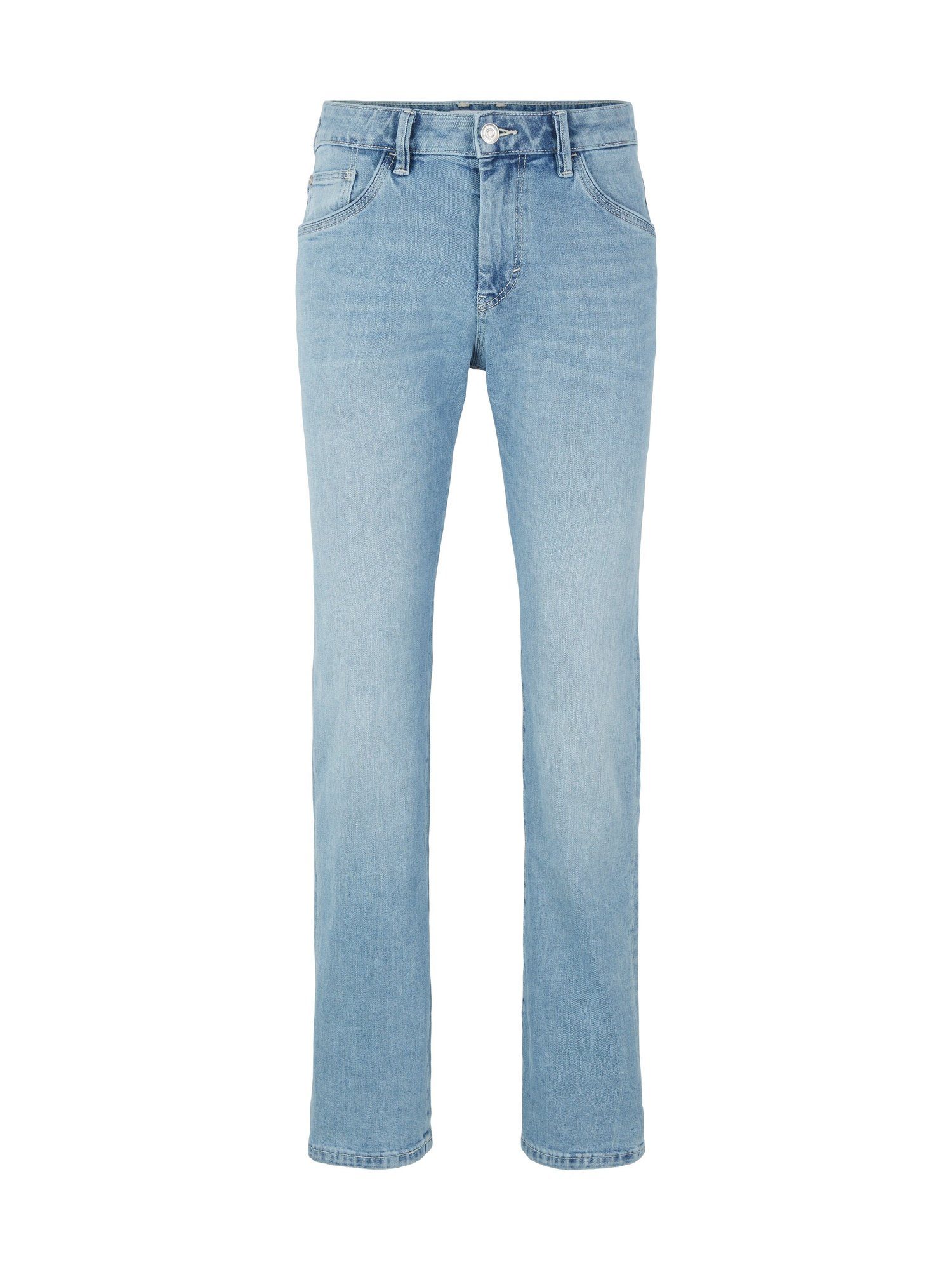 Five-Pocket-Style TAILOR Regular 5-Pocket-Jeans (1-tlg) lange Jeans TOM hellblau Hose Marvin
