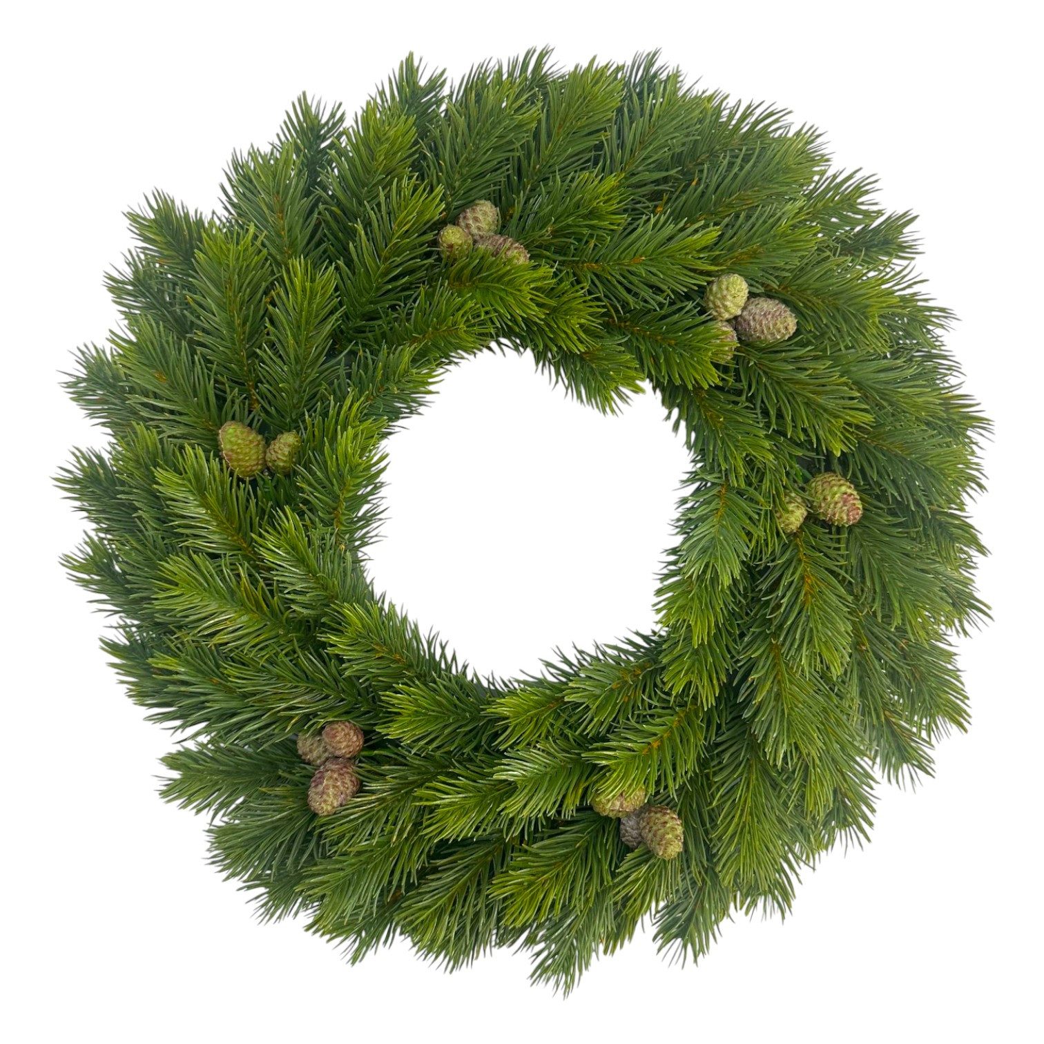 Kunstkranz Künstlicher Tannenkranz mit Zapfen Ø 40cm. Adventskranz Winterde günstig online kaufen