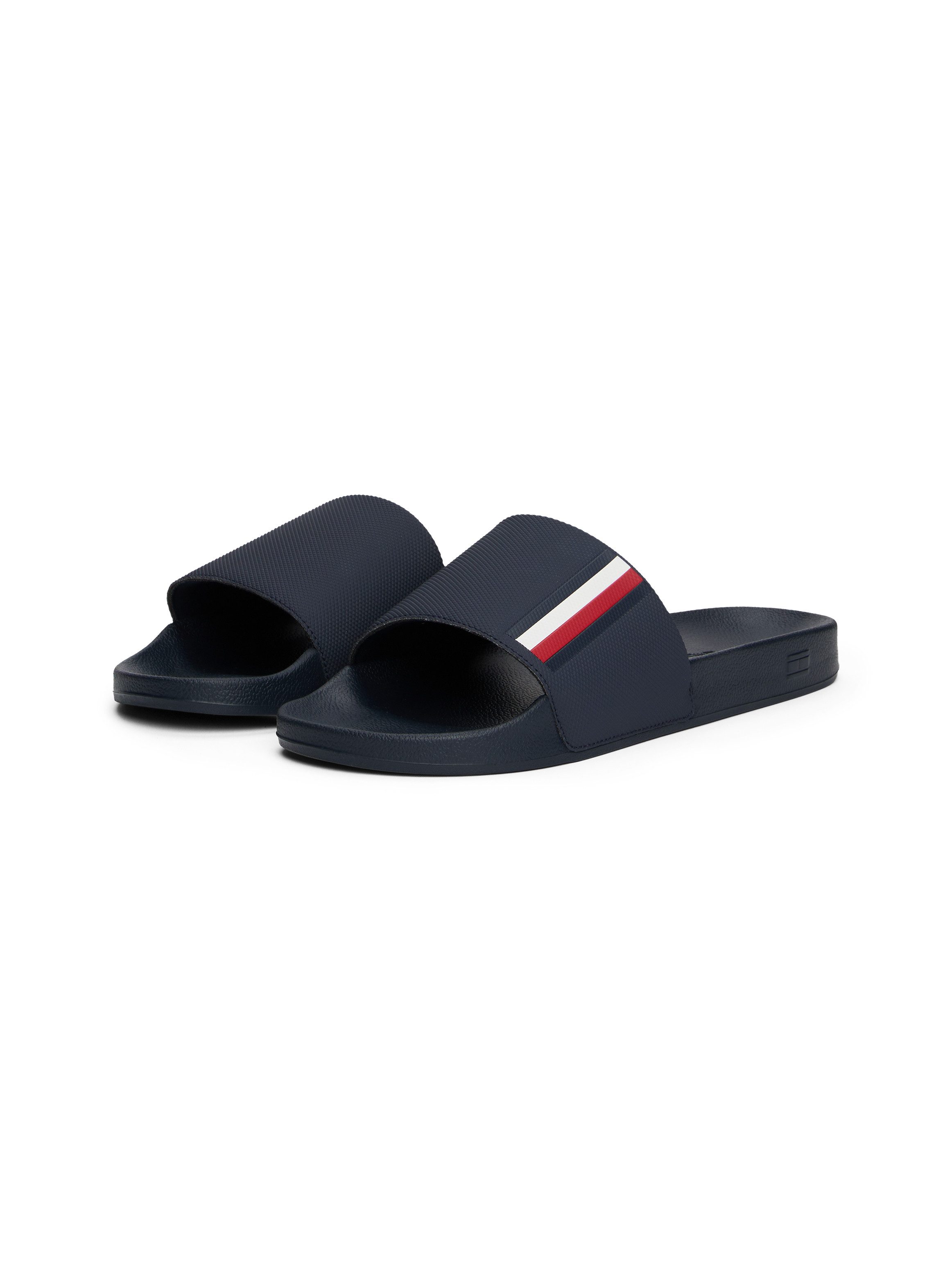 Tommy Hilfiger CORPORATE TEXTURED POOL SLIDE Pantolette, Strandmode, Schlup günstig online kaufen