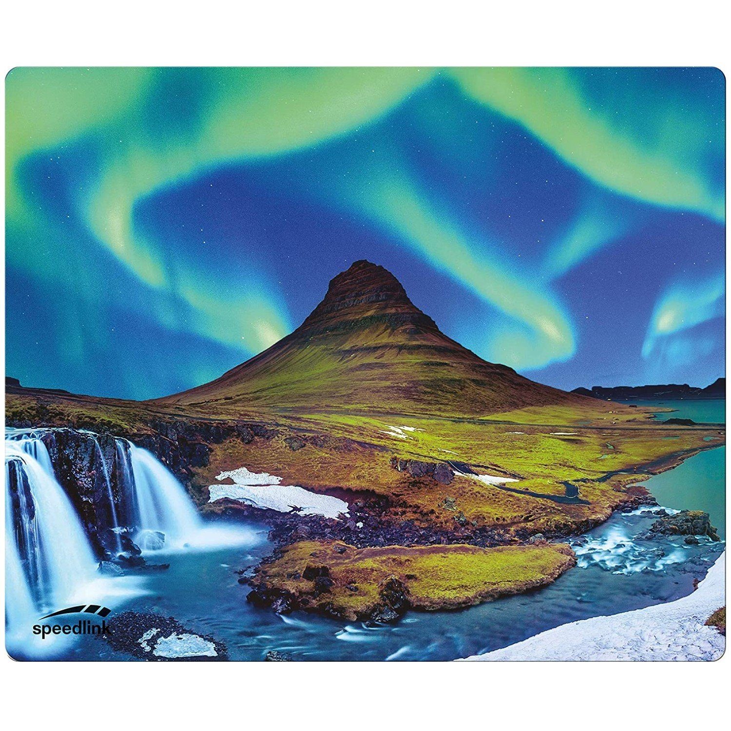 Speedlink Mauspad Mouse-Pad Maus-Pad Motiv Polar dünn 1,5mm, Bild Polar-Lichter Mouse Maus Pad dünn rutschfest Textil-Oberfläche